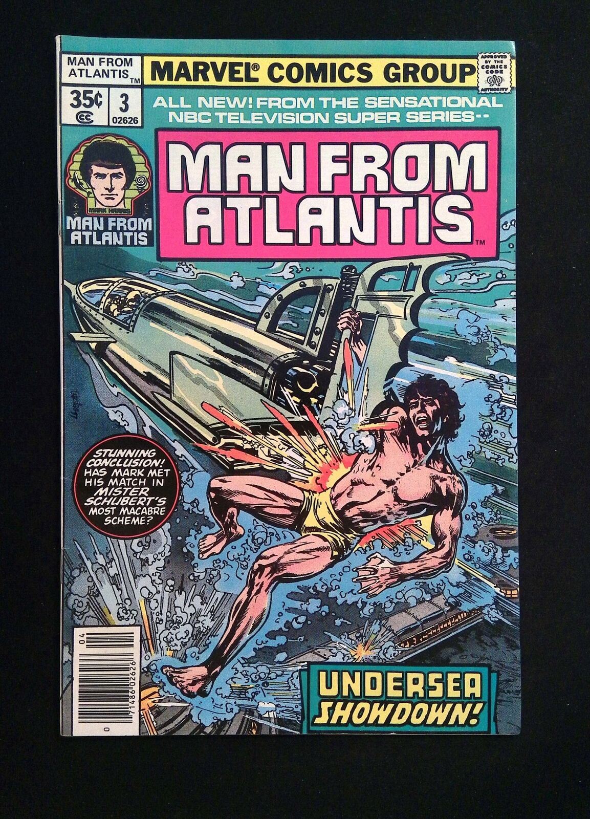 Man From Atlantis #3 MARVEL Comics 1978 VF+ NEWSSTAND
