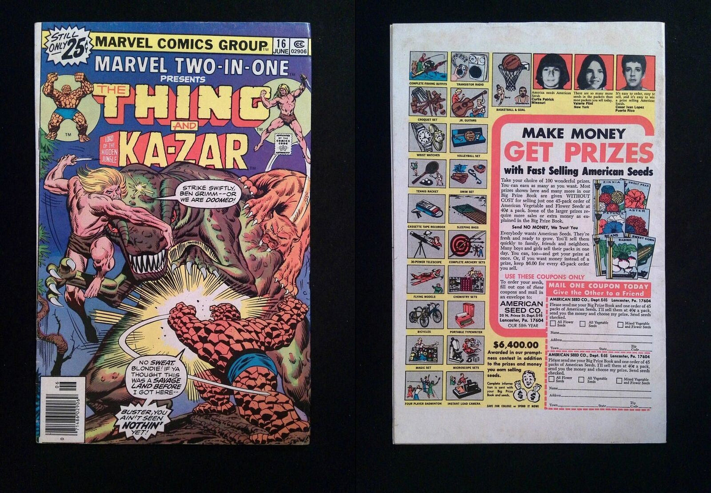 Marvel Two-in-One #16 MARVEL Comics 1976 VF NEWSSTAND