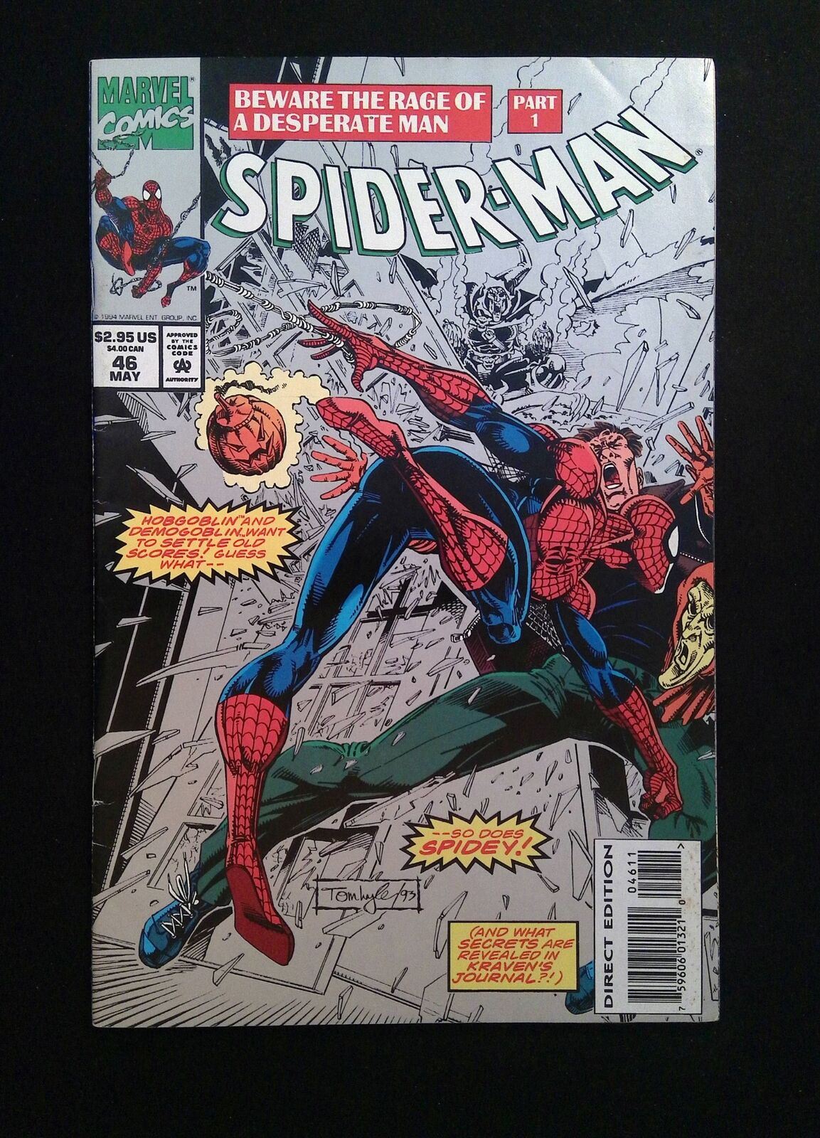 Spider-Man #46U MARVEL Comics 1994 VF+ VARIANT COVER