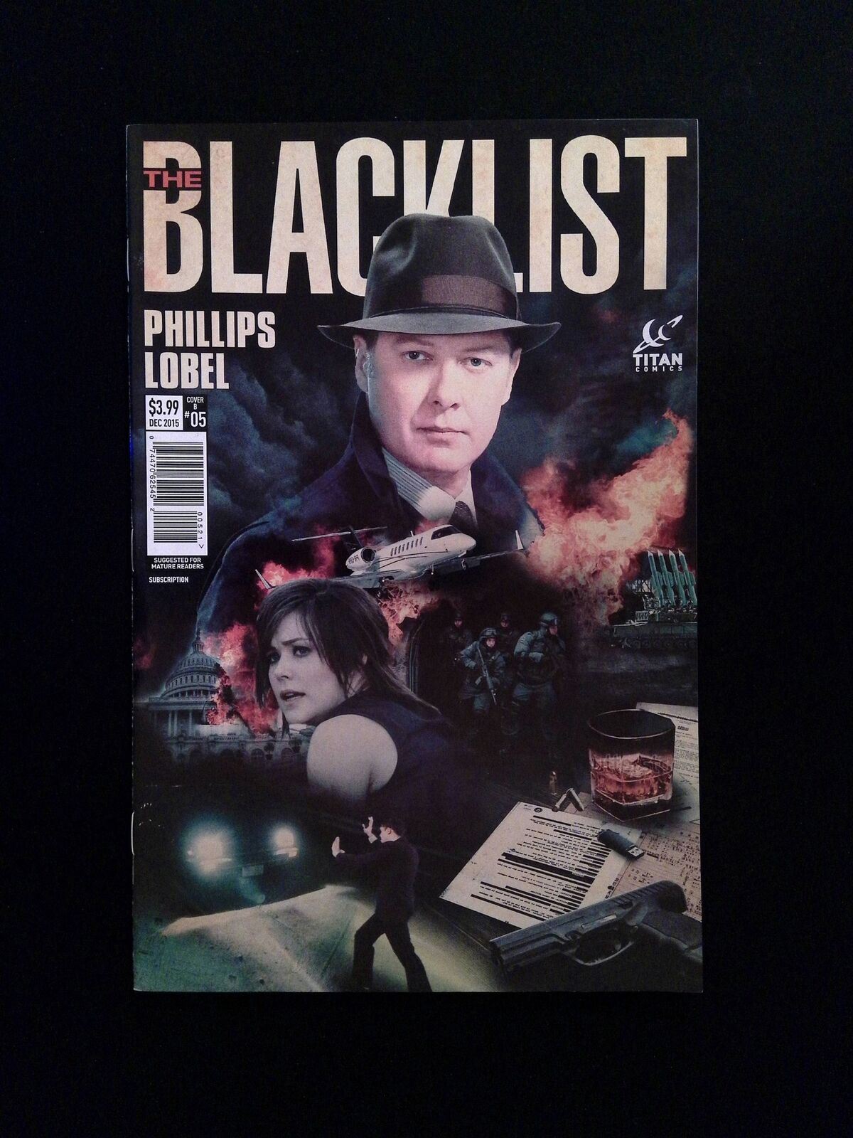 Blacklist #5B TITAN Comics 2015 NM PHILLIPS VARIANT