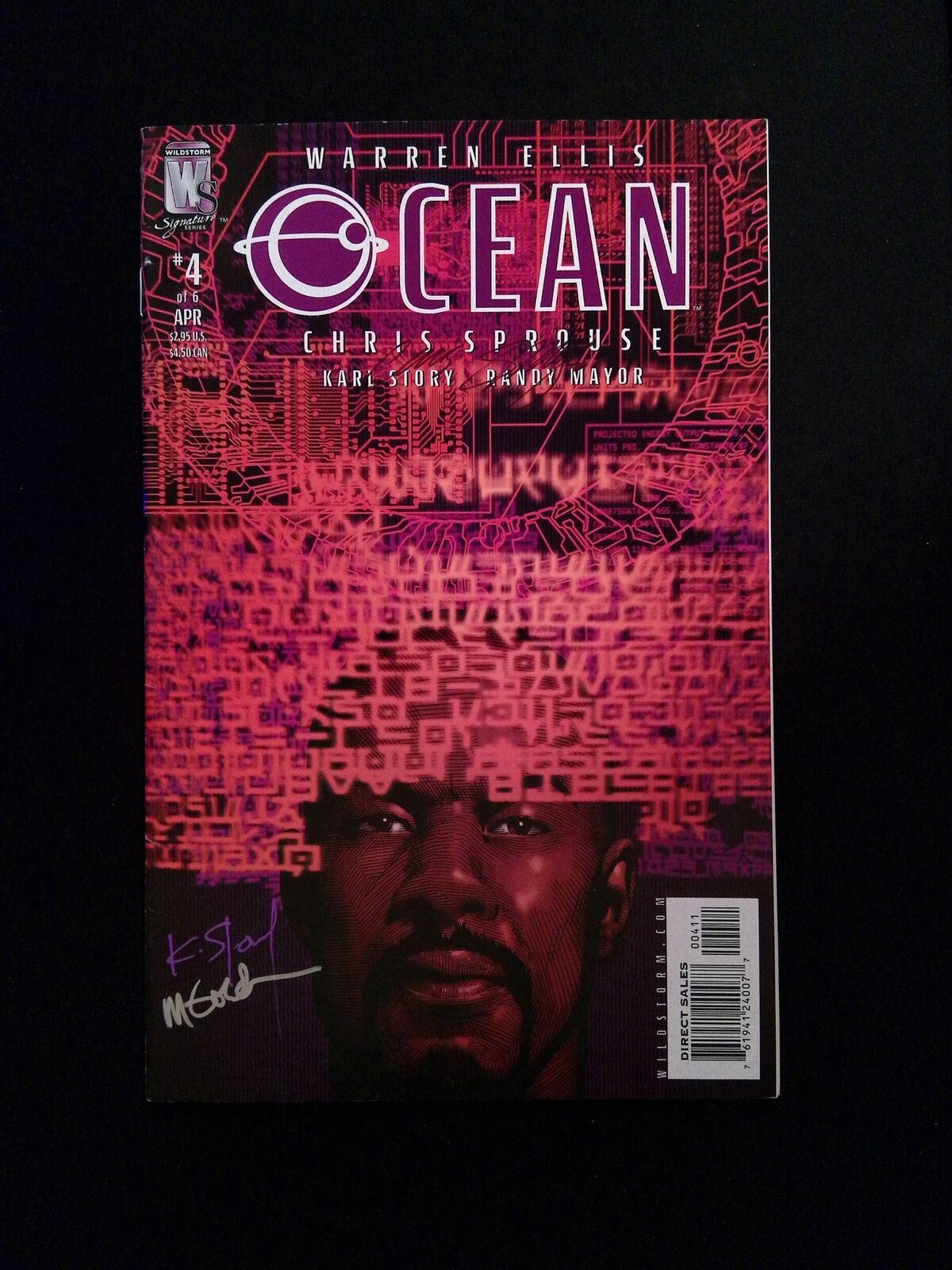 Ocean #4 DC/WILDSTORM Comics 2005 VF+ SIGNED BY KARL STORY,CHRIS SPROUSE