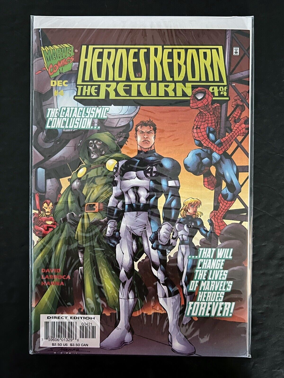Heroes Reborn The Return Full Set #1B,2A,3B,4B MARVEL 1997 1A-2B NEWSSTAND