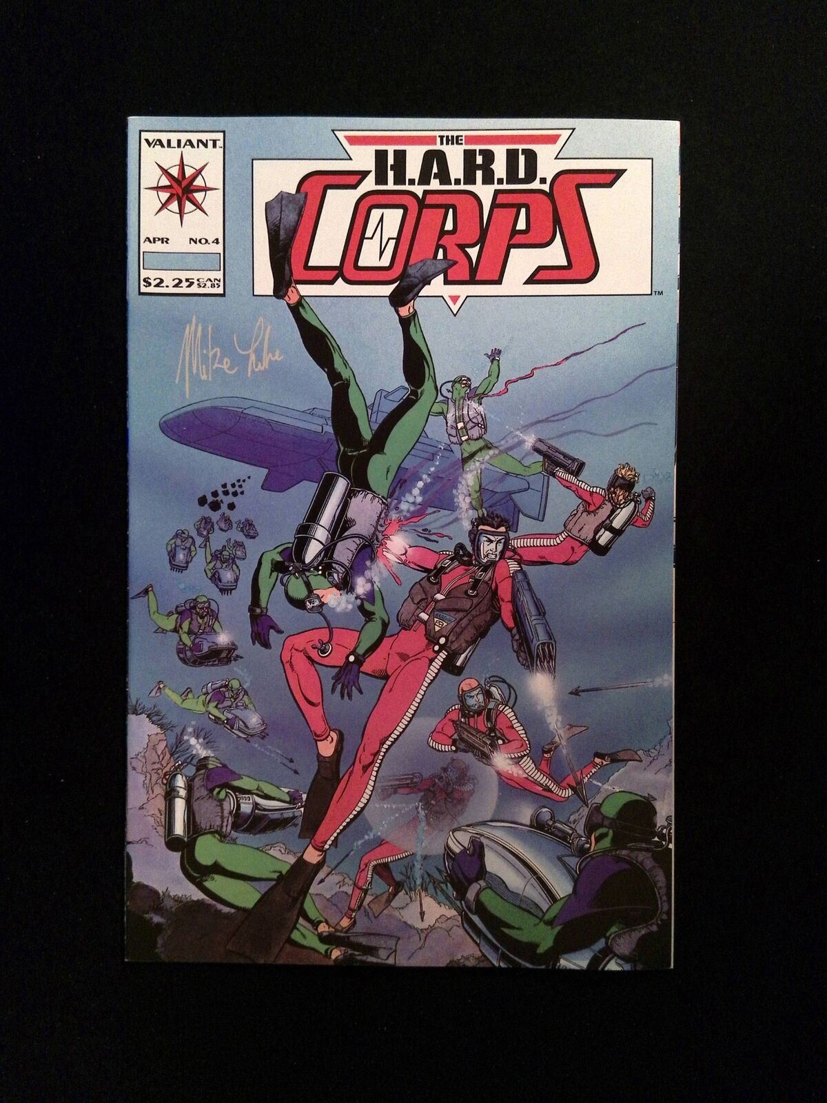 Hard Corps #4 Valiant Comics 1993 NM- SIGNED BY MIKE LEEKE