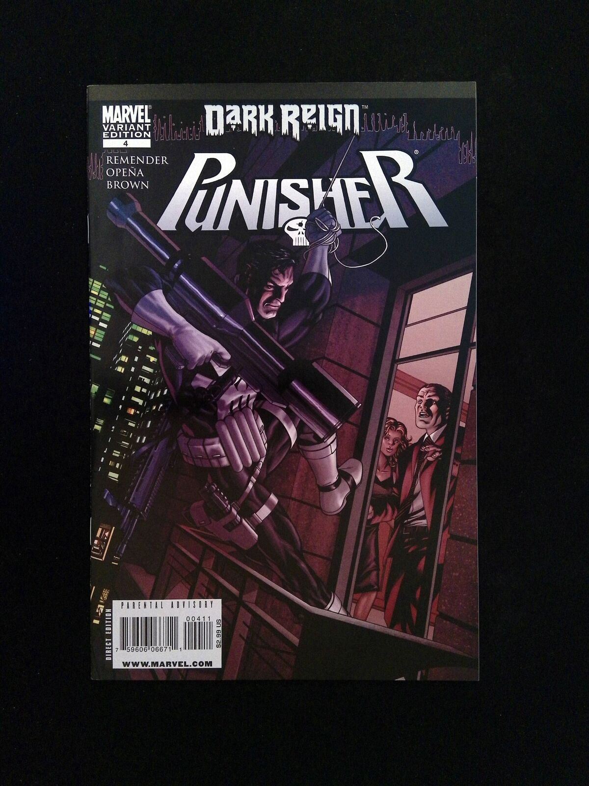 Punisher #4B (8th Series) Marvel Comics 2009 NM- Dark Reign tie-in Variant
