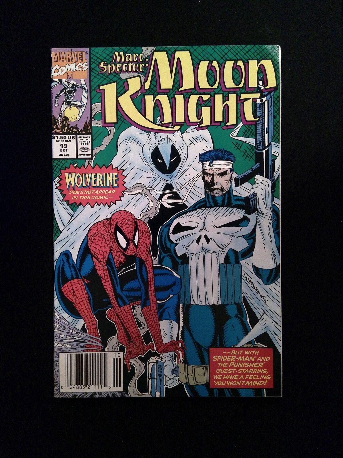 Marc Spertor Moon Knight #19 MARVEL Comics 1990 VF+ NEWSSTAND