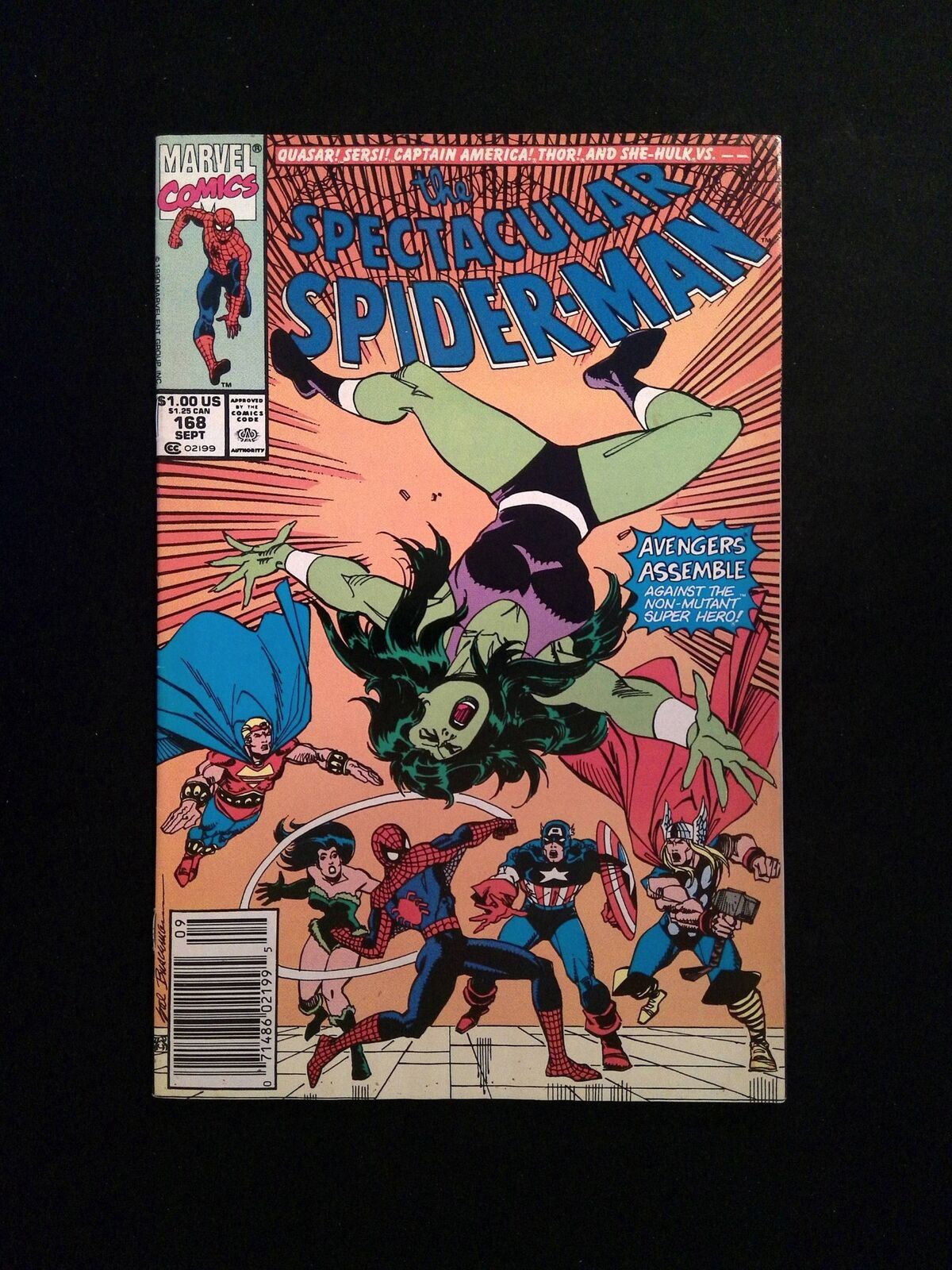 Spectacular Spider-Man #168 MARVEL Comics 1990 VF NEWSSTAND