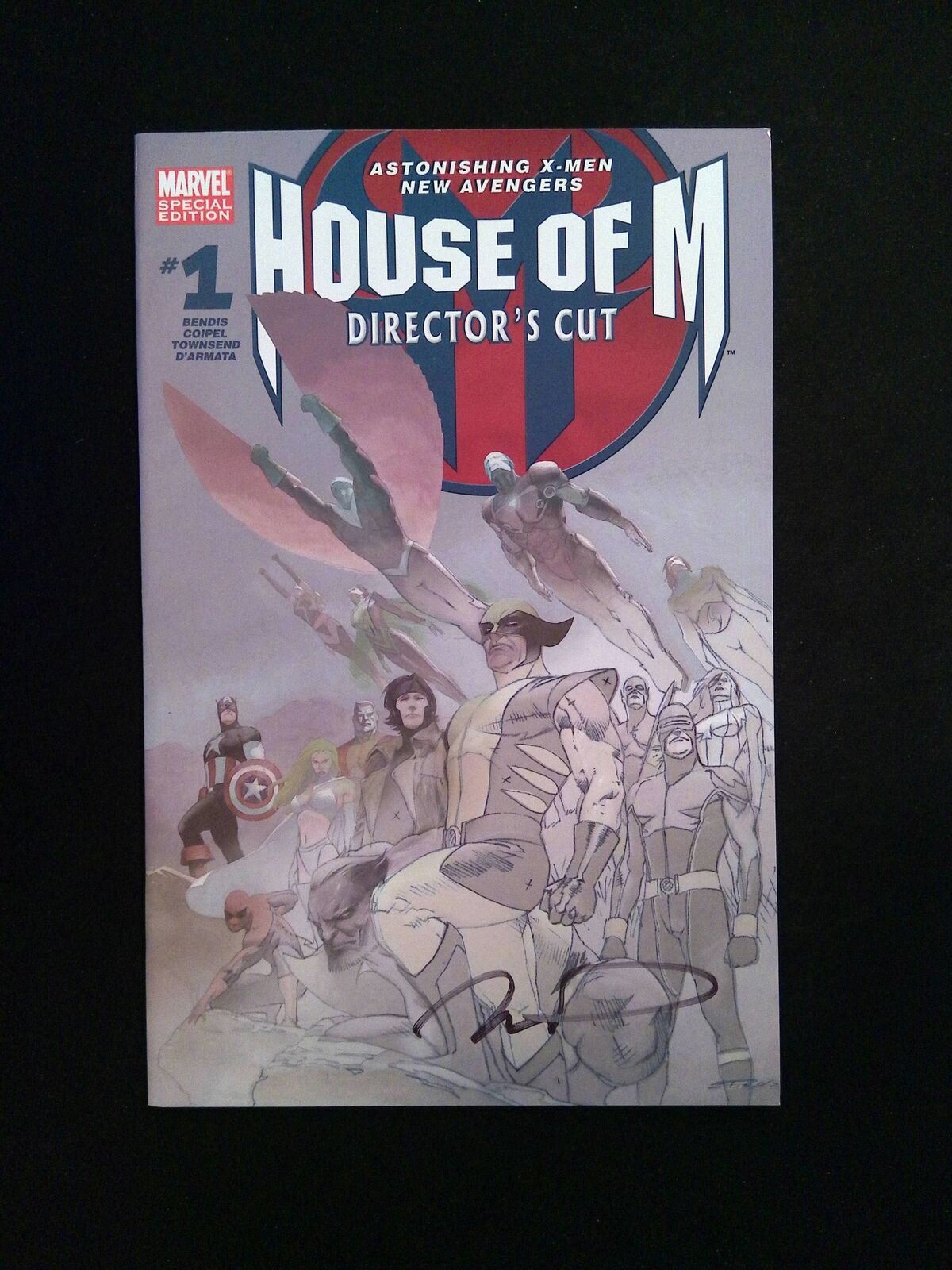 House of M #1B MARVEL Comics 2005 NM RIBIC VARIANT-SIGNED BY TIM TOWNSEND