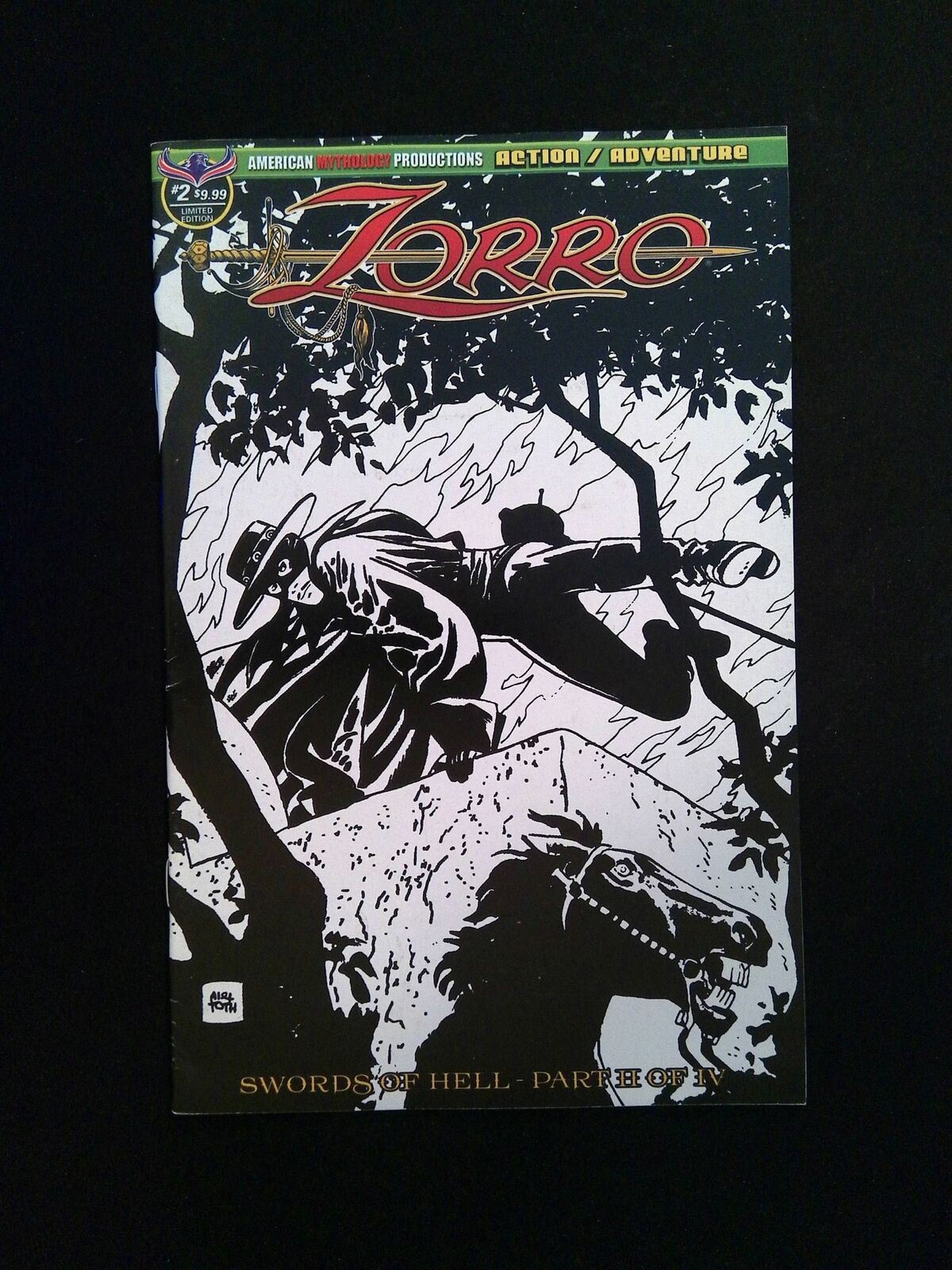 Zorro Swords of Hell #2B AMERICAN MYTHOLOGY Comics 2018 VF+ TOTH VARIANT