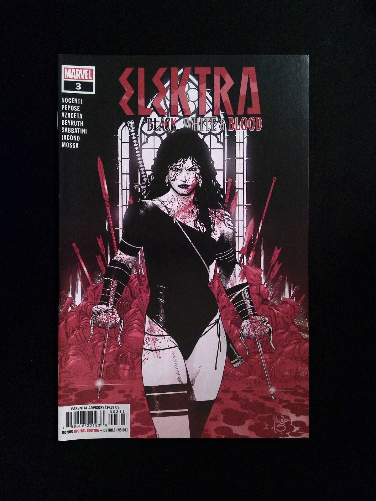 Elektra Black White and Blood #3 MARVEL Comics 2022 NM-