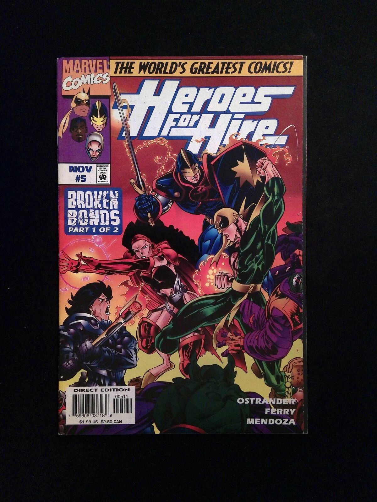 Heroes for Hire #5 MARVEL Comics 1997 VF+