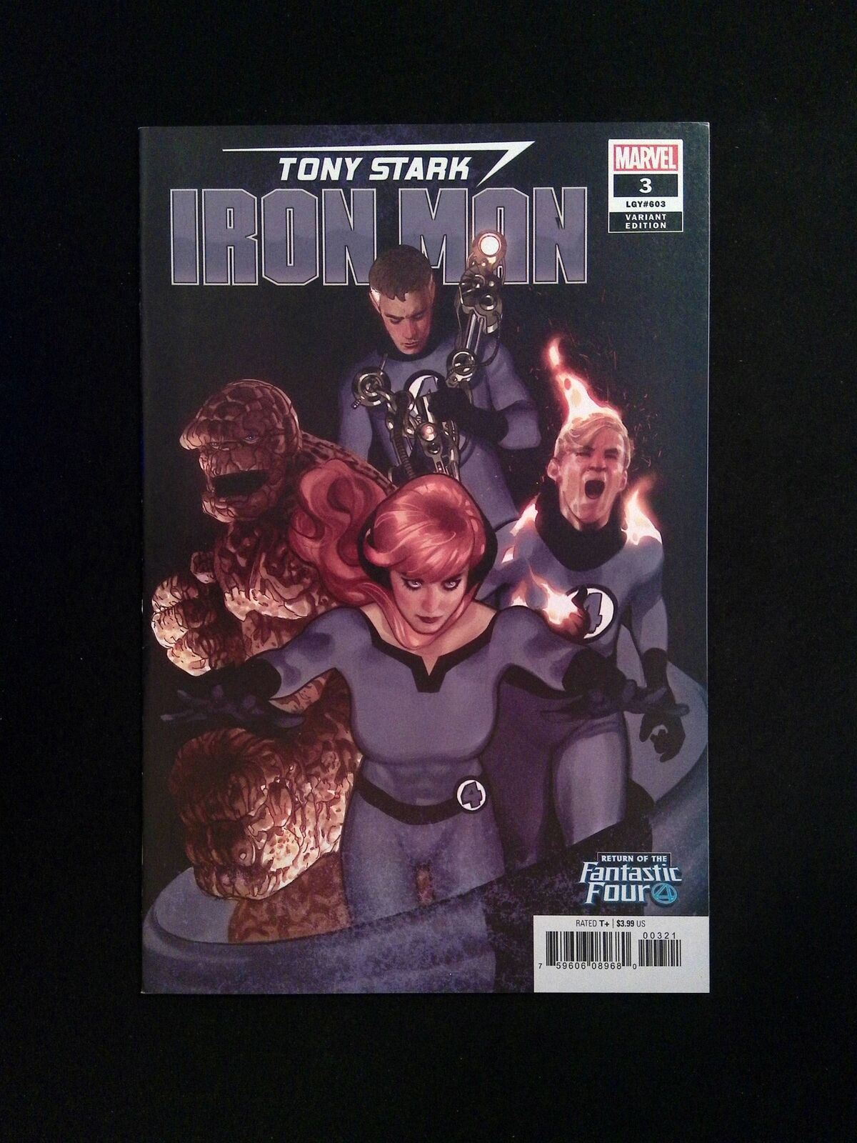 Tony Stark Iron Man #3C MARVEL Comics 2018 NM- HUGHES VARIANT