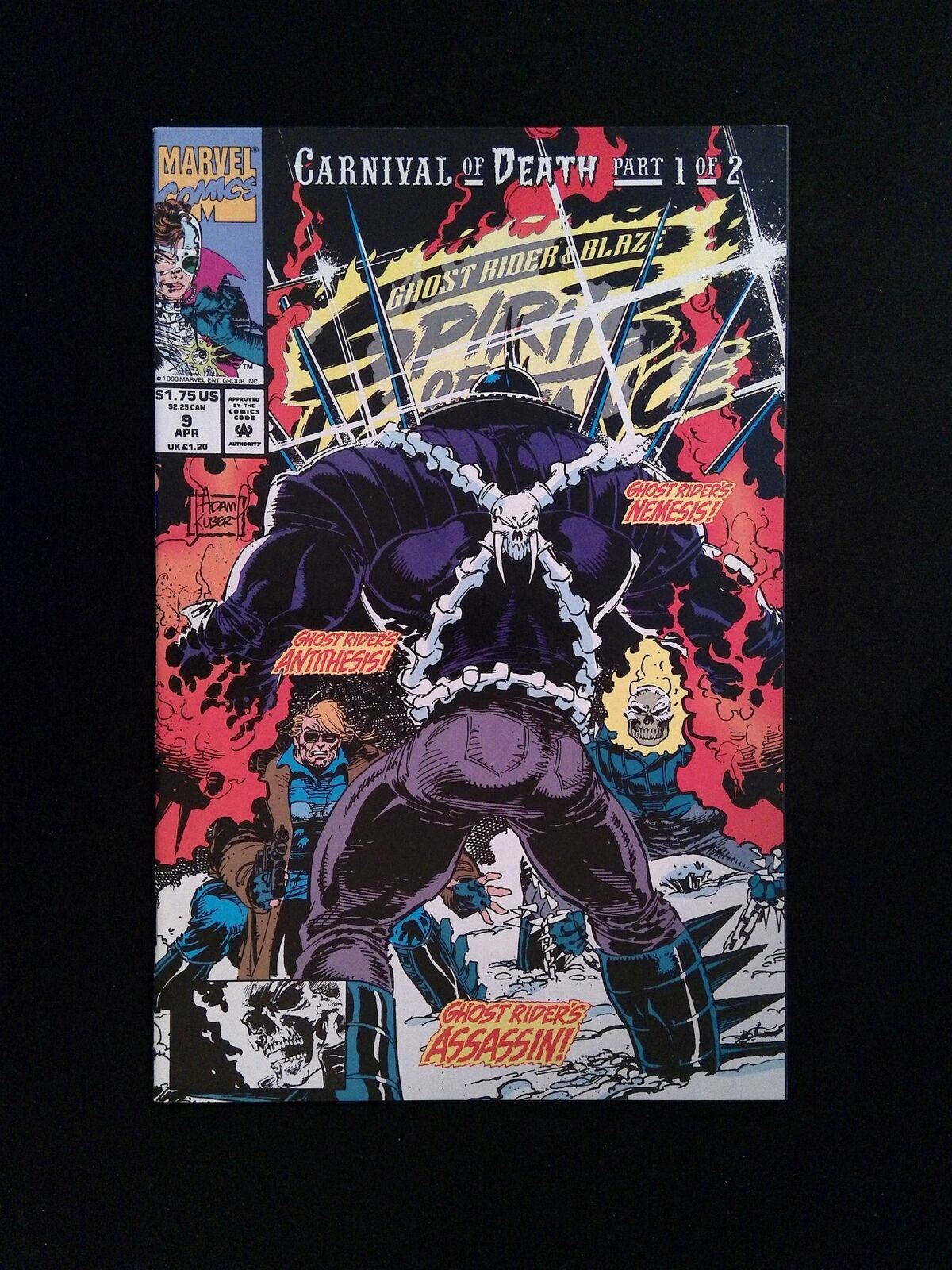 Ghost Rider Blaze Spirits of Vengeance #9 Marvel Comics 1993 NM-