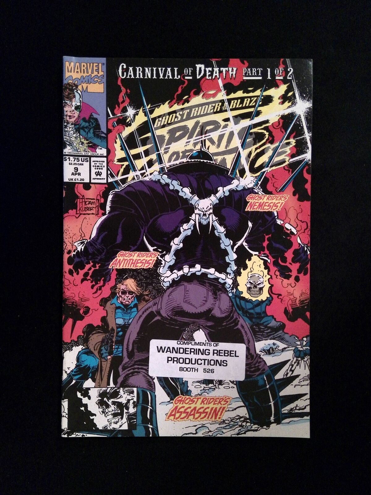 Ghost Rider Blaze Spirits of Vengeance #9 MARVEL Comics 1993 VF+
