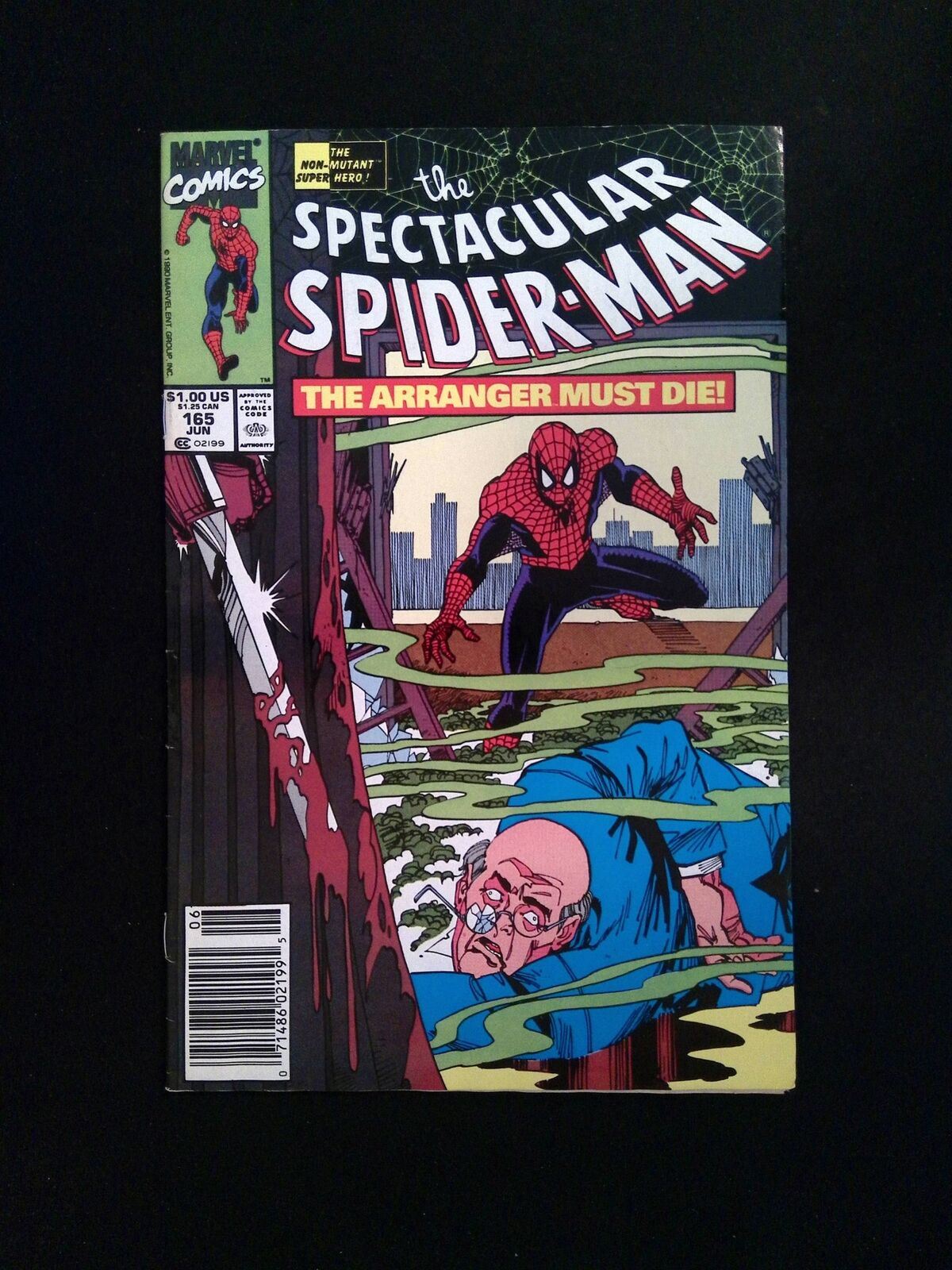 Spectacular Spider-Man #165 MARVEL Comics 1990 VF- NEWSSTAND
