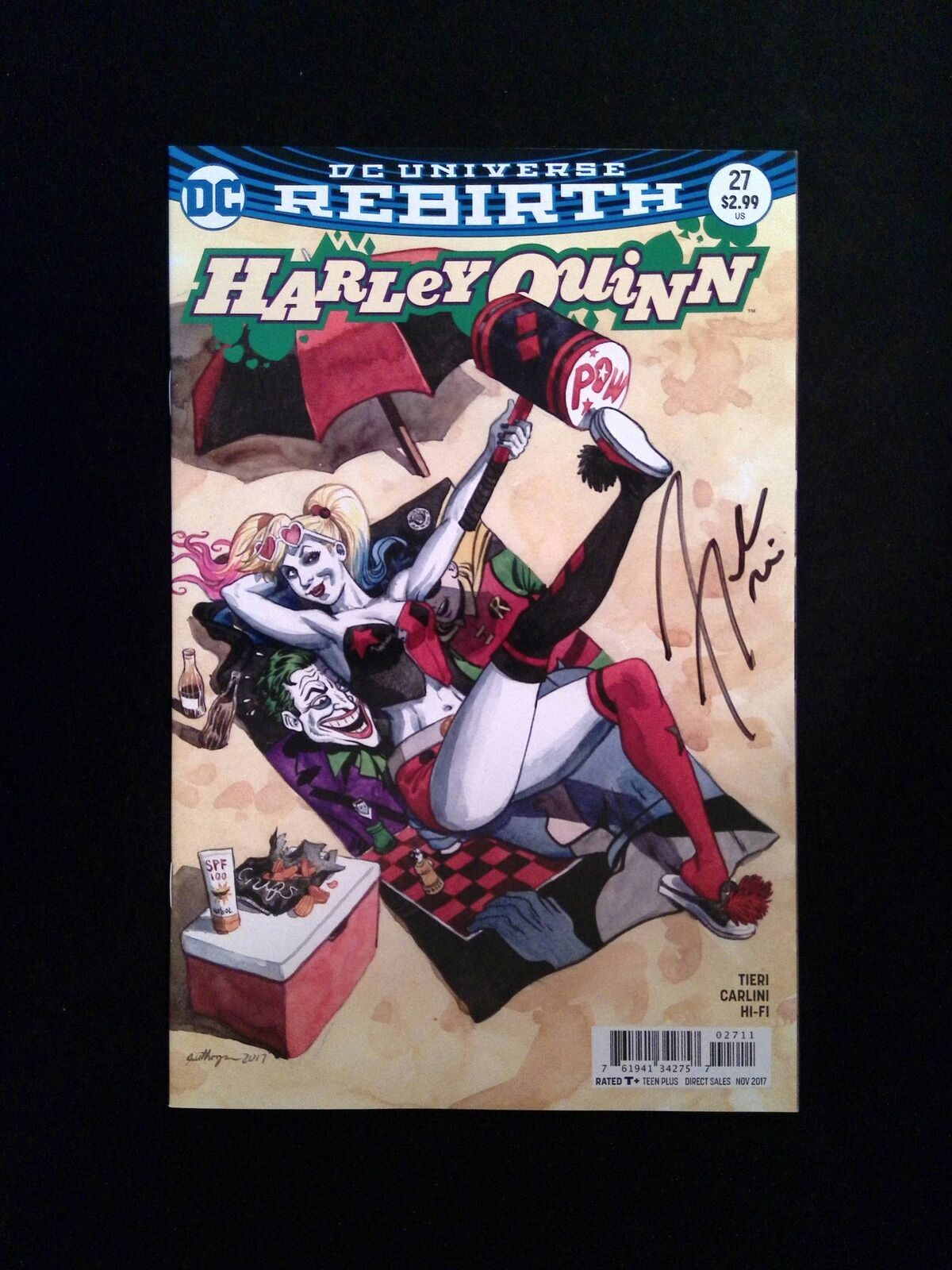 Harley Quinn #27 DC Comics 2017 NM Signed by Frank Tieri