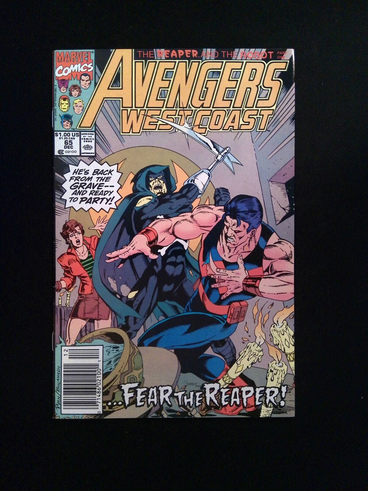 West Coast Avengers #65 MARVEL Comics 1990 VF+ NEWSSTAND