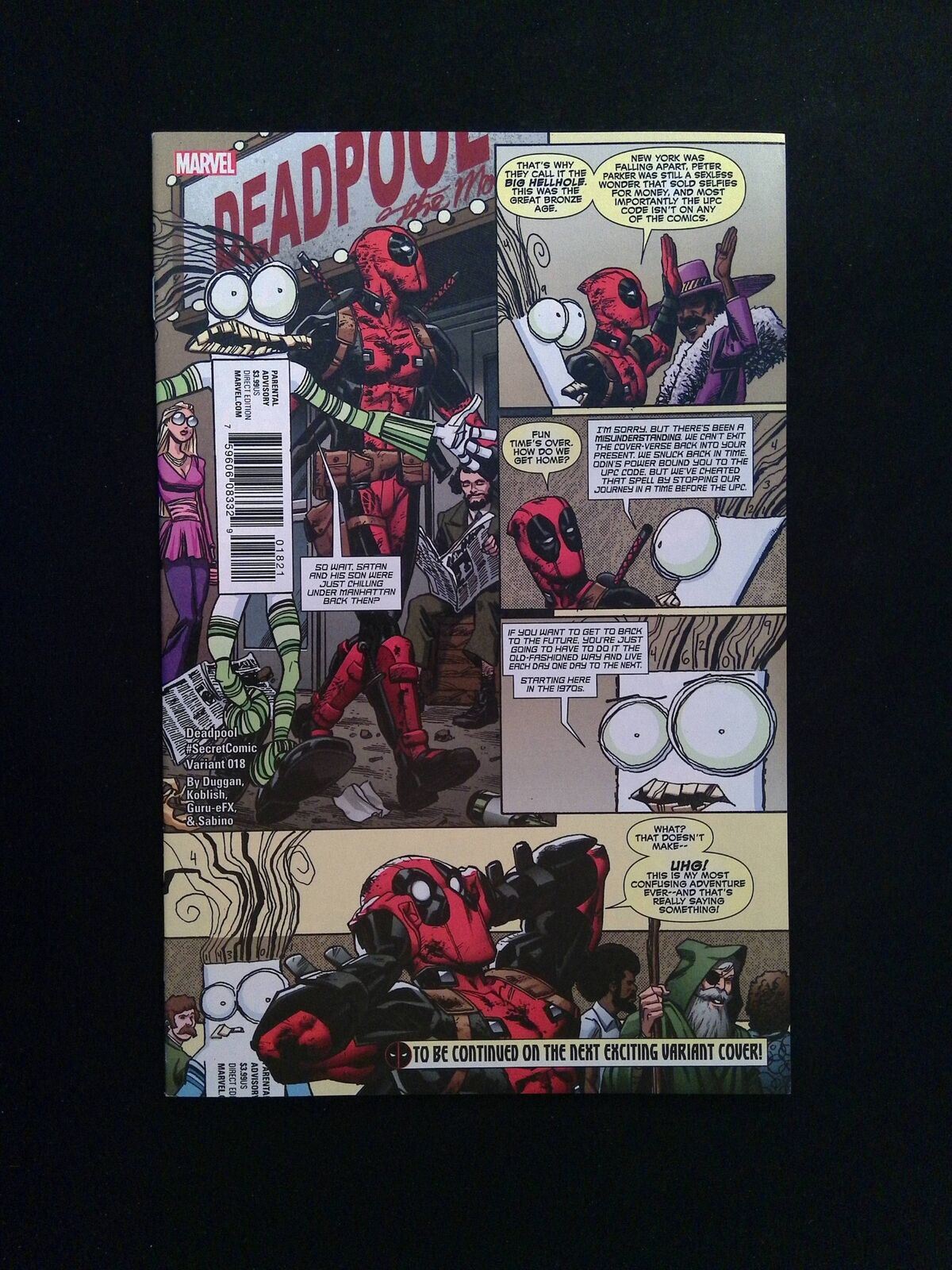 Deadpool #18B (4TH SERIES) MARVEL Comics 2016 NM- KOBLISH VARIANT