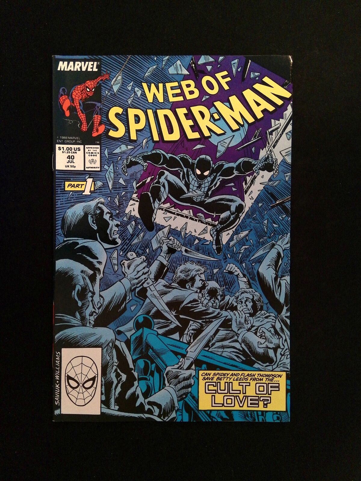 Web of Spider- Man #40 MARVEL Comics 1988 VF+