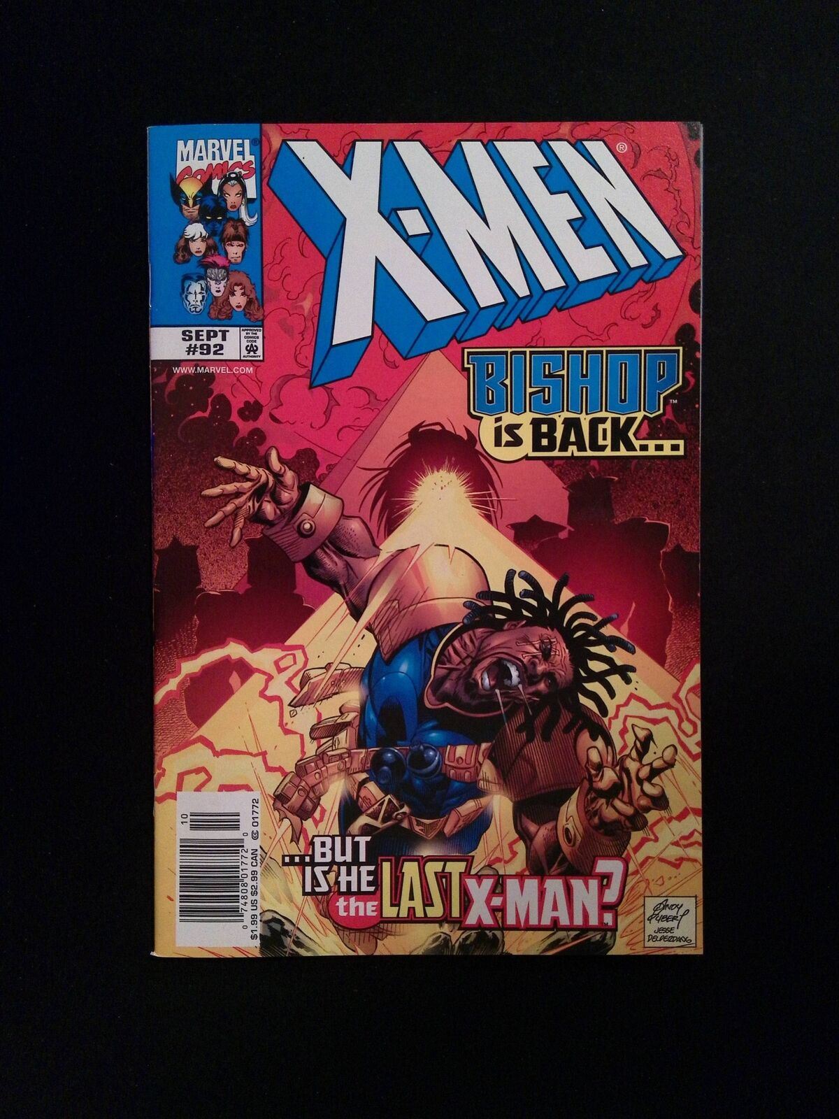 X-Men #92D MARVEL Comics 1999 VF+ NEWSSTAND VARIANT COVER