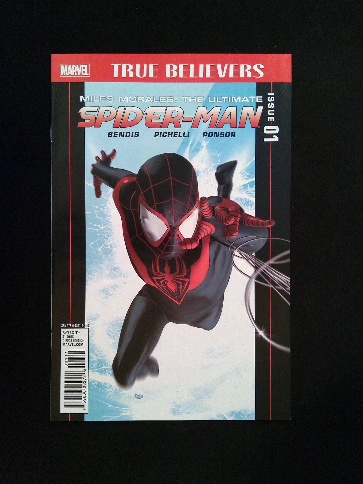 True Believers Miles Morales the Ultimate Spider-Man #1 MARVEL Comics 2015 NM