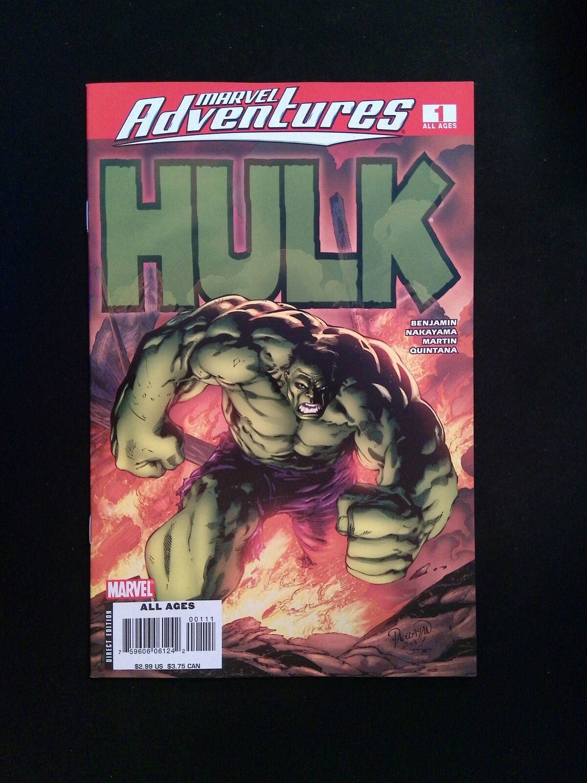 Marvel Advetures Hulk #1 MARVEL Comics 2007 NM-