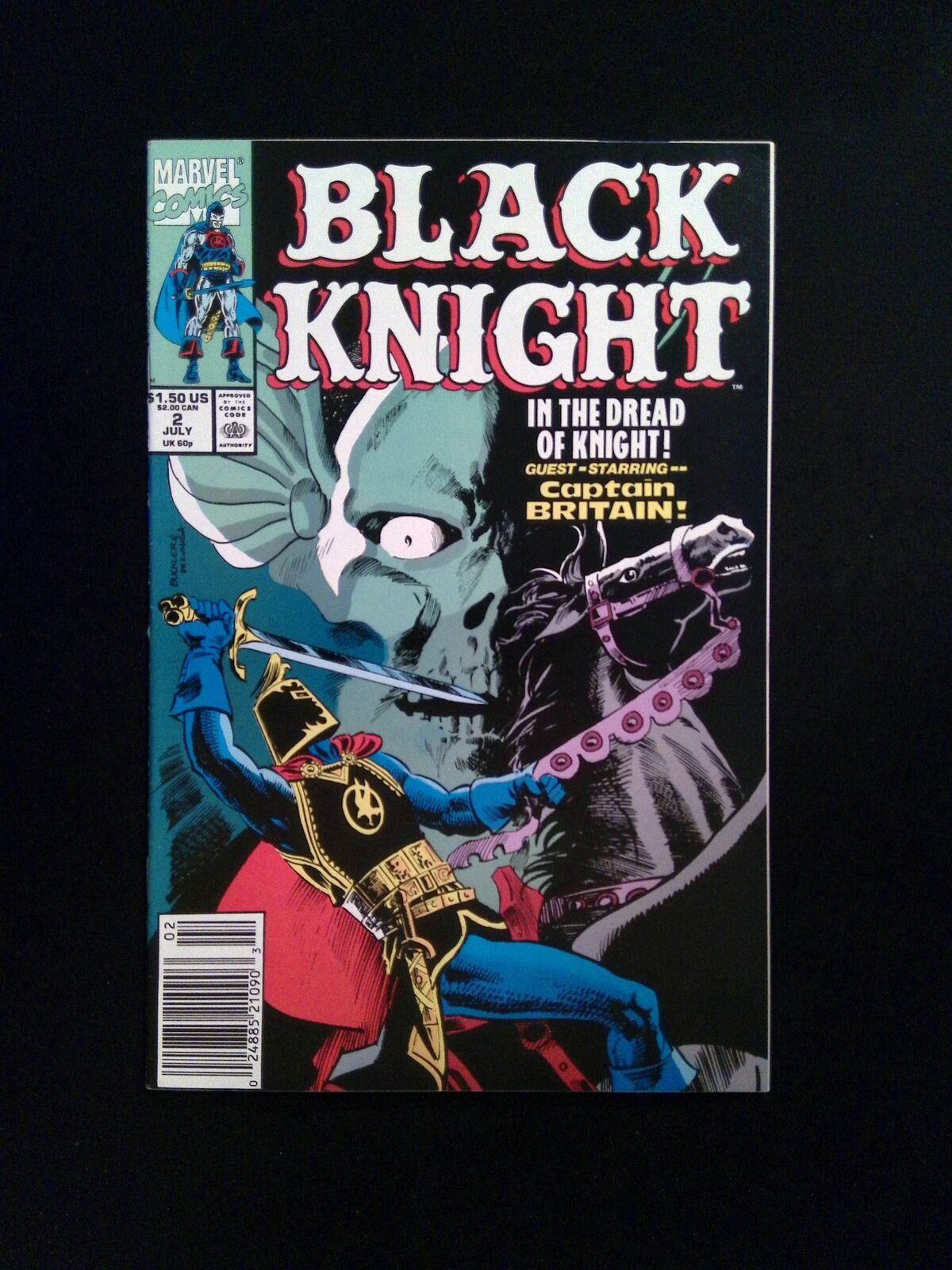 Black Knight #2 Marvel Comics 1990 VF+ Newsstand