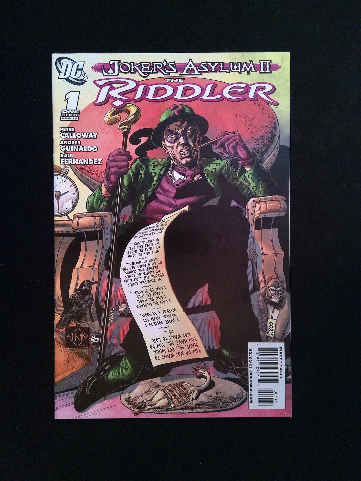 Joker's Asylum The Riddler #1 DC Comics 2010 VF/NM