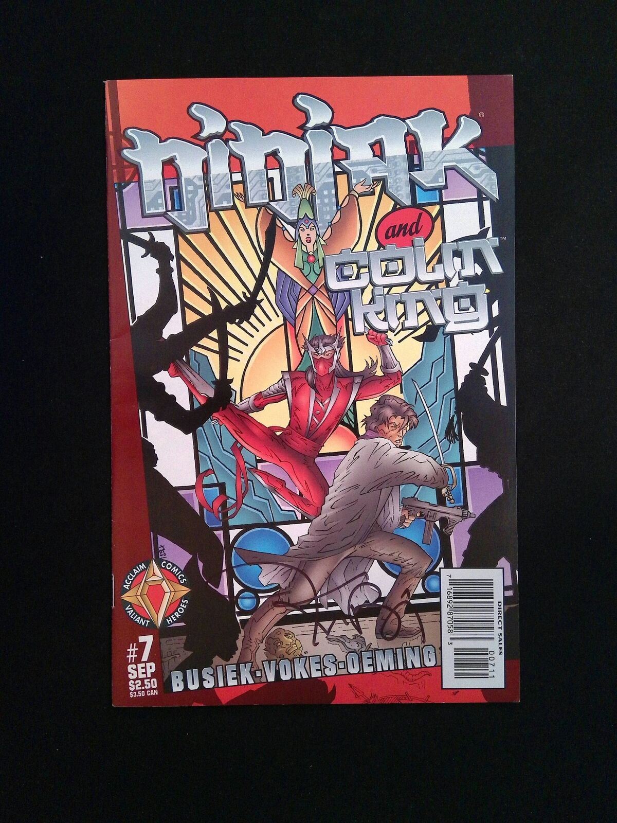 Ninjak #7 (2nd Series) Acclaim Comics 1997 VF+ SIGNED BY KURT BUSIEK