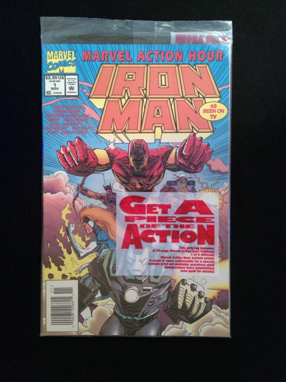 Marvel Action Hour Featuring Iron Man #1A.P MARVEL 1994 NM NEWSSTAND VARIANT