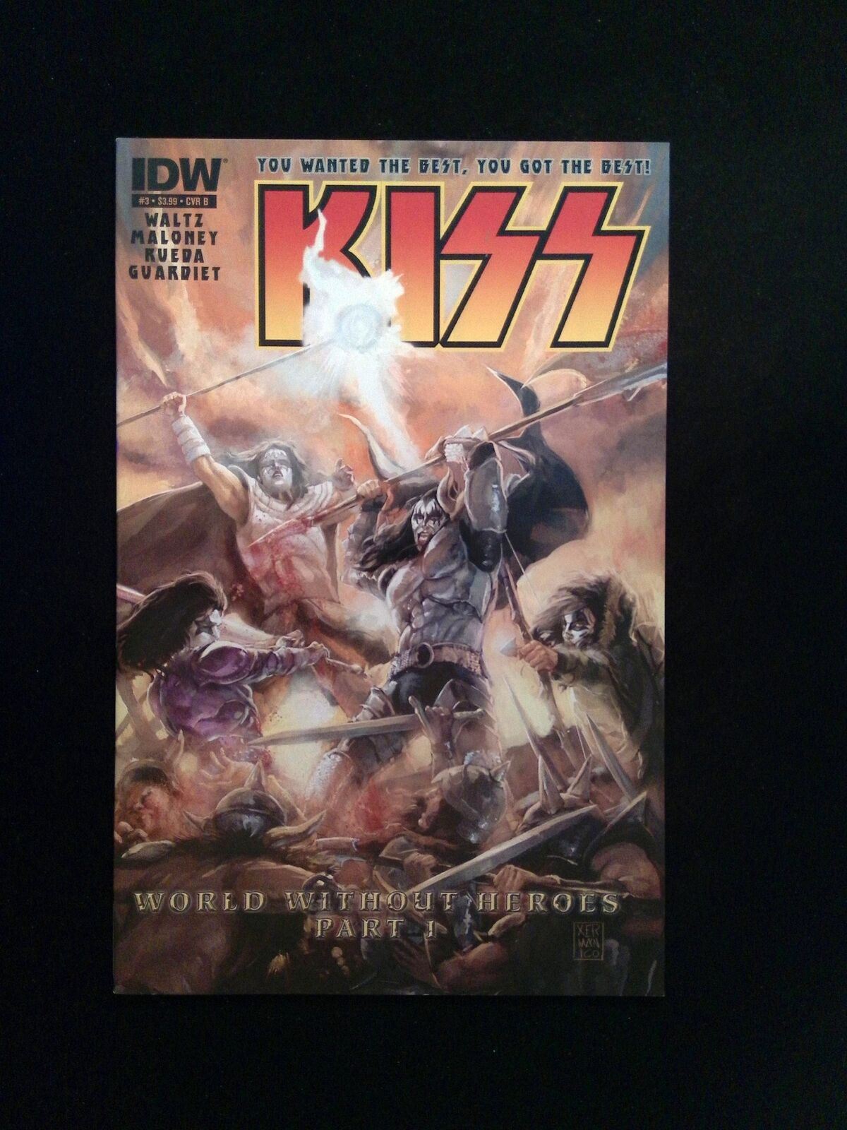 Kiss #3B IDW Comics 2012 NM+ WORLD VARIANT