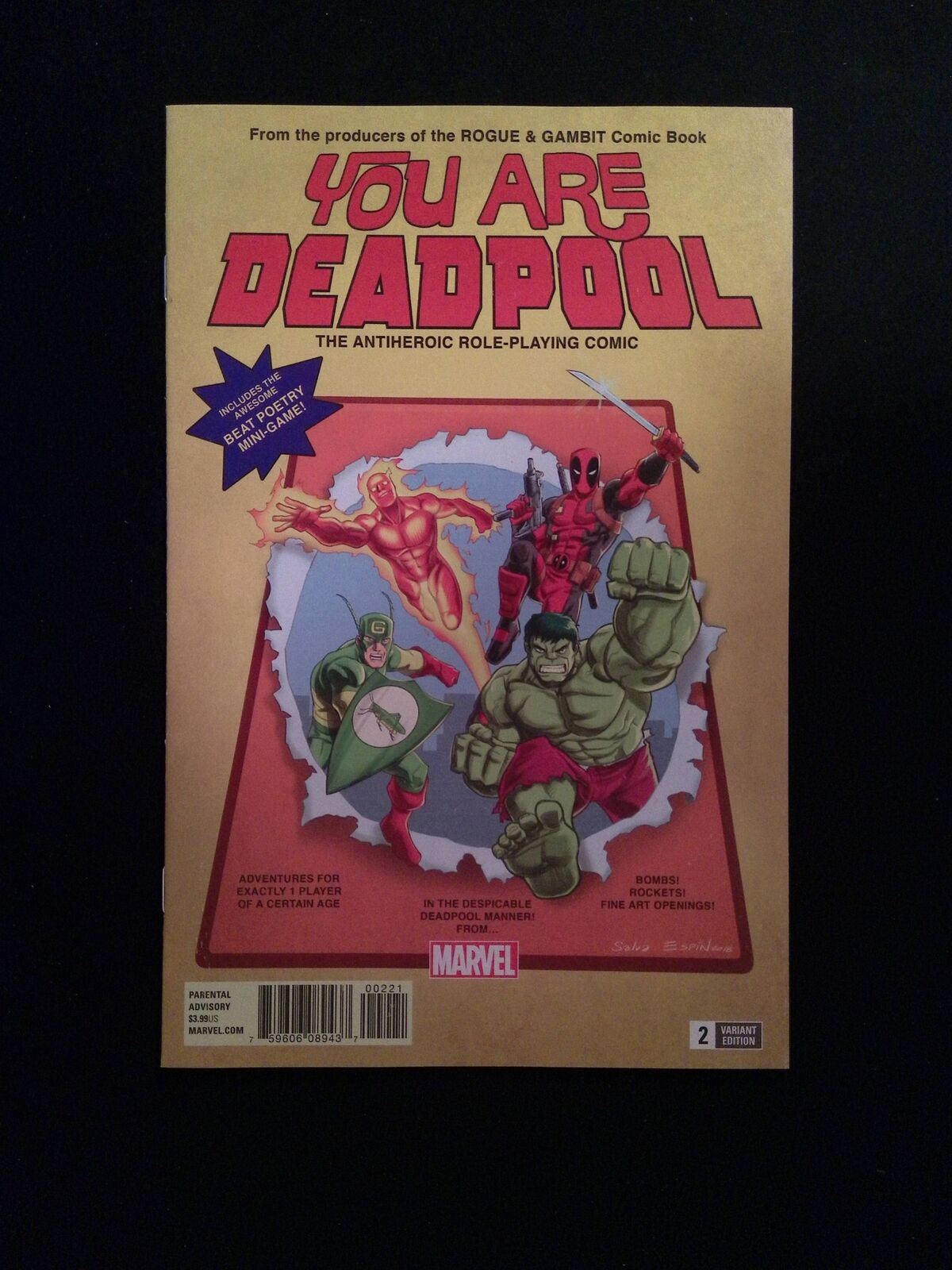 You Are Deadpool #2B MARVEL Comics 2018 NM- ESPIN VARIANT