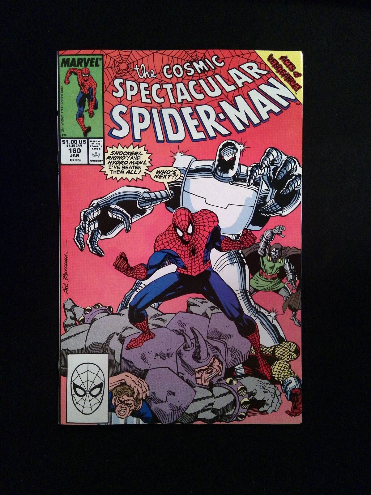 Spectacular Spider-Man #160 Marvel Comics 1990 VF-