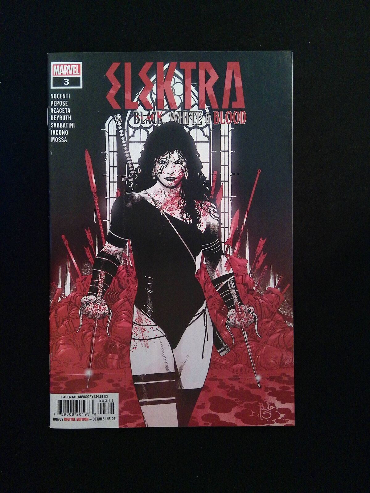 Elektra Black White and Blood #3 MARVEL Comics 2022 VF/NM