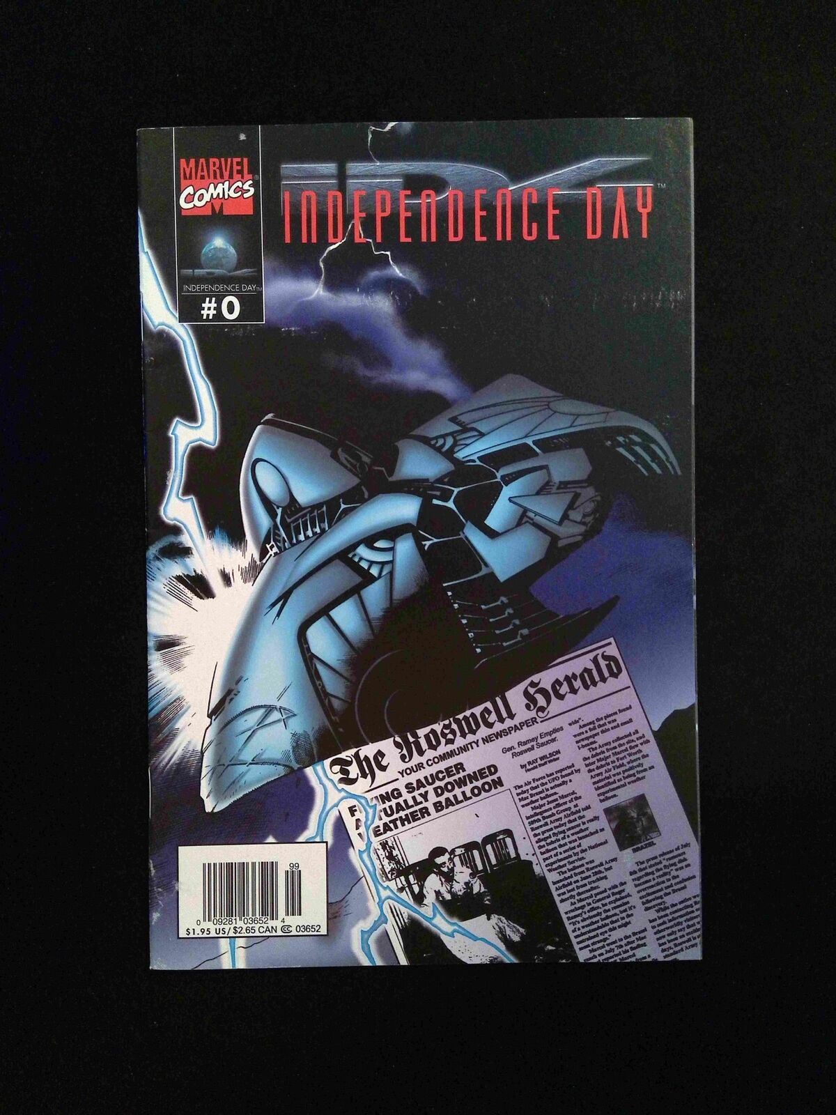 Independence Day #0B MARVEL Comics 1996 VF NEWSSTAND VARIANT COVER