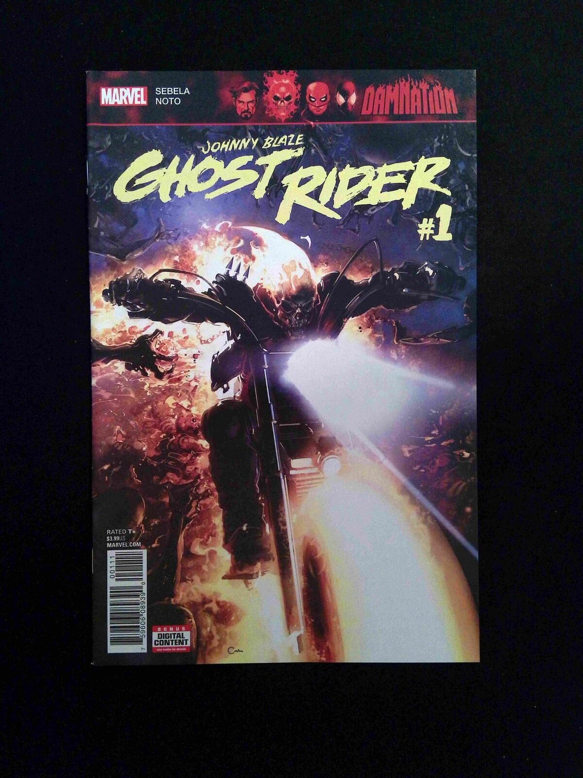 Damnation Johnny Blaze Ghost Rider #1 MARVEL Comics 2018 NM-