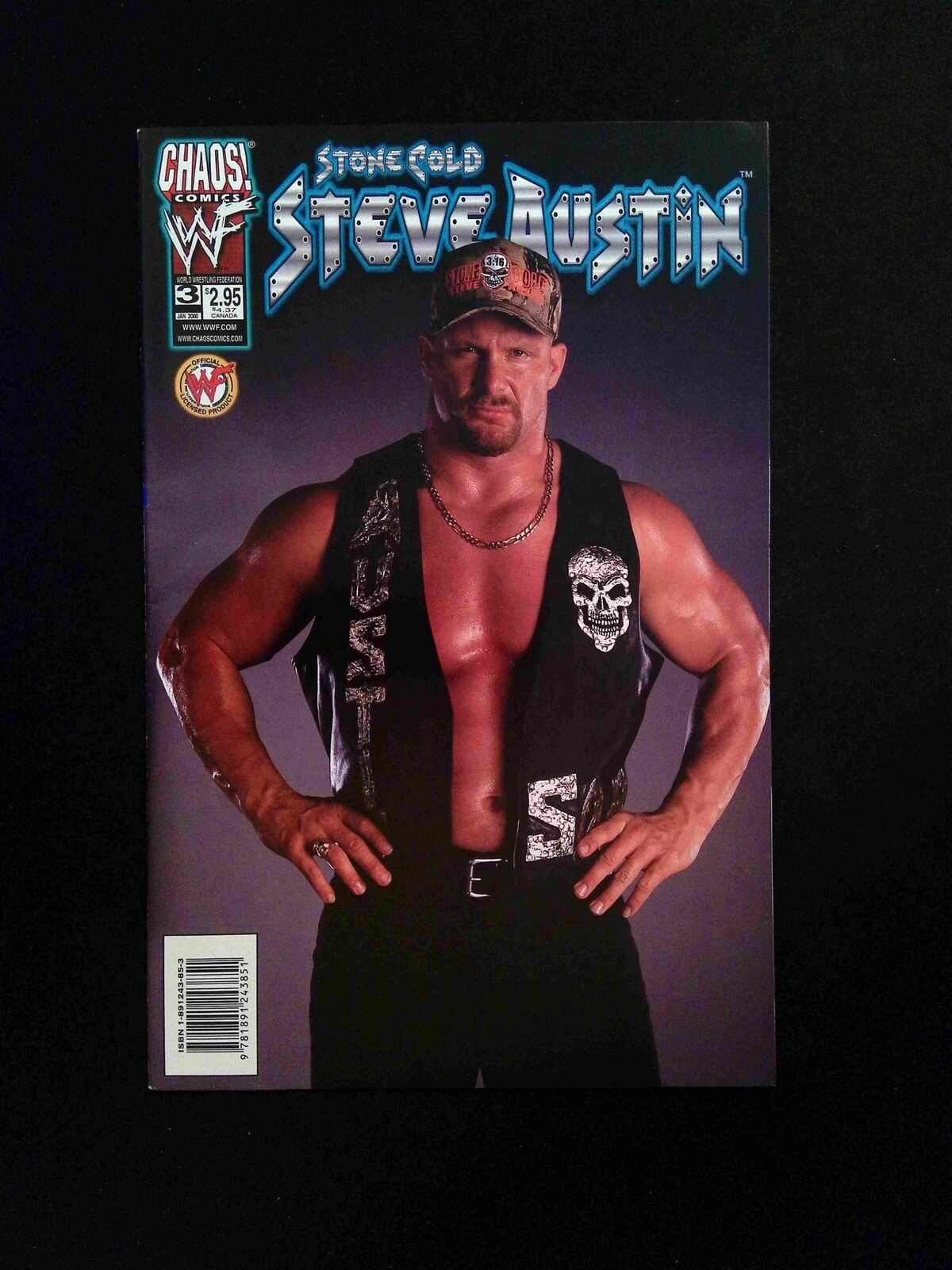 Stone Cold Steve Austin #3B CHAOS Comics 1999 VF+ VARIANT COVER
