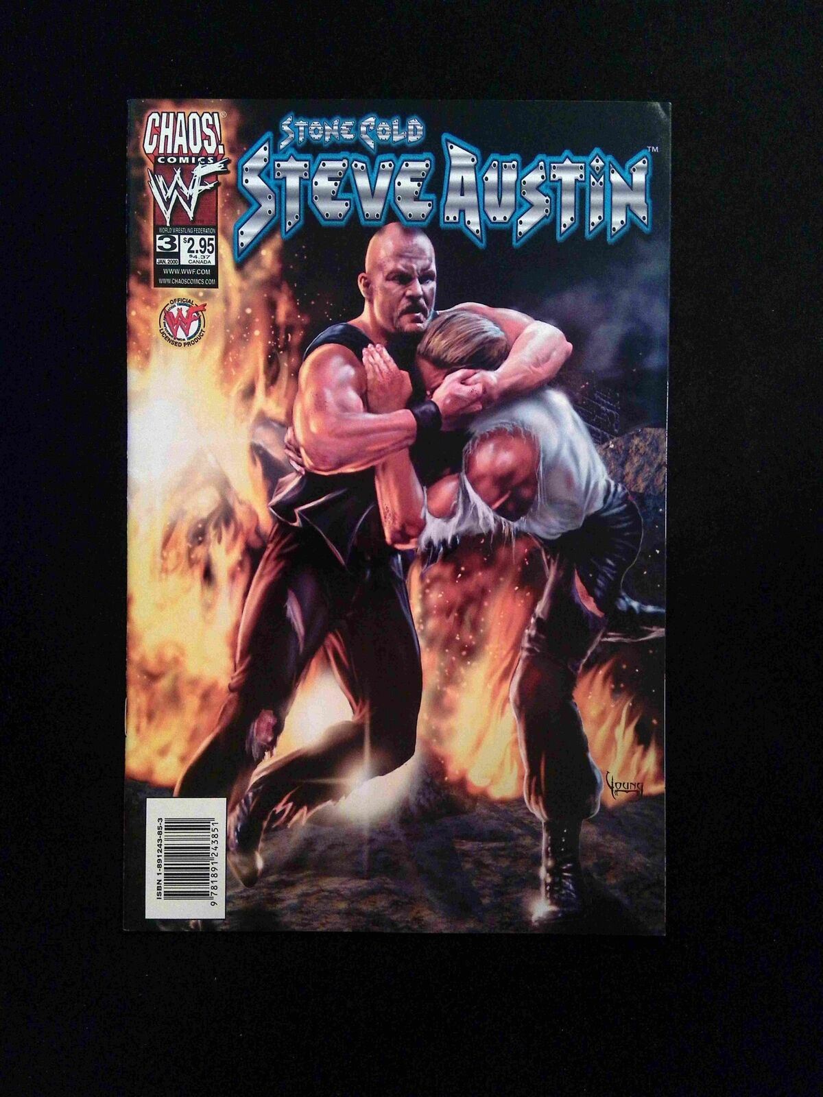 Stone Cold Steve Austin #3 CHAOS Comics 1999 VF/NM VARIANT COVER