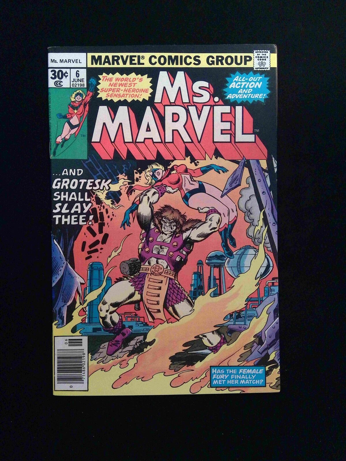 Ms. Marvel #6 MARVEL Comics 1977 VF NEWSSTAND
