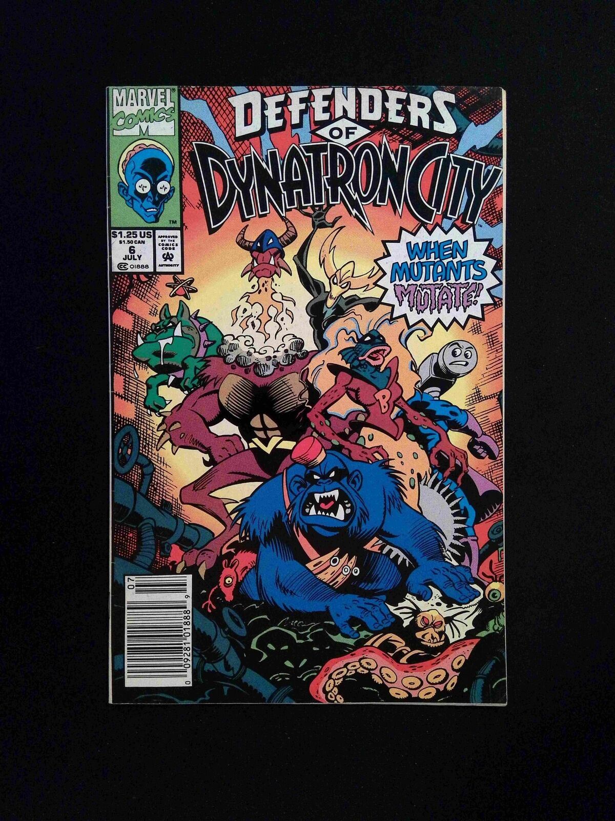 Defenders Of Dynatron City #6 MARVEL Comics 1992 VF- NEWSSTAND