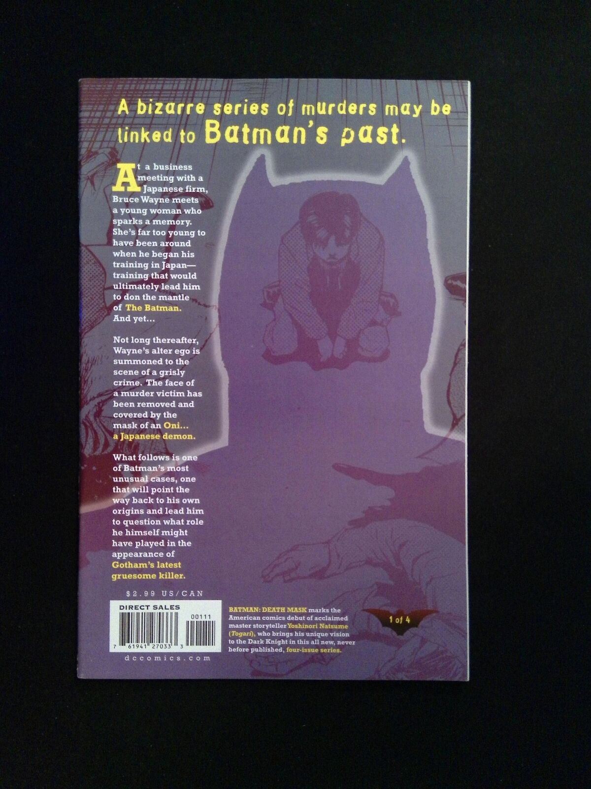 BATMAN DEATH MASK #1 DC Comics 2008 VF/NM