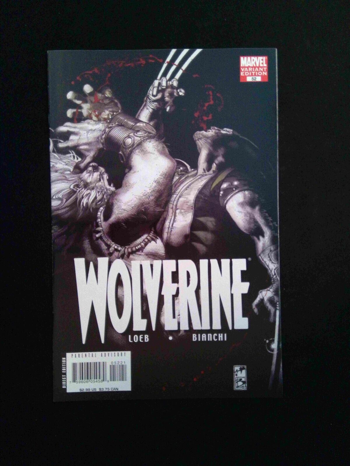 Wolverine #52B (2ND SERIES) MARVEL Comics 2007 NM- BIANCHI VARIANT