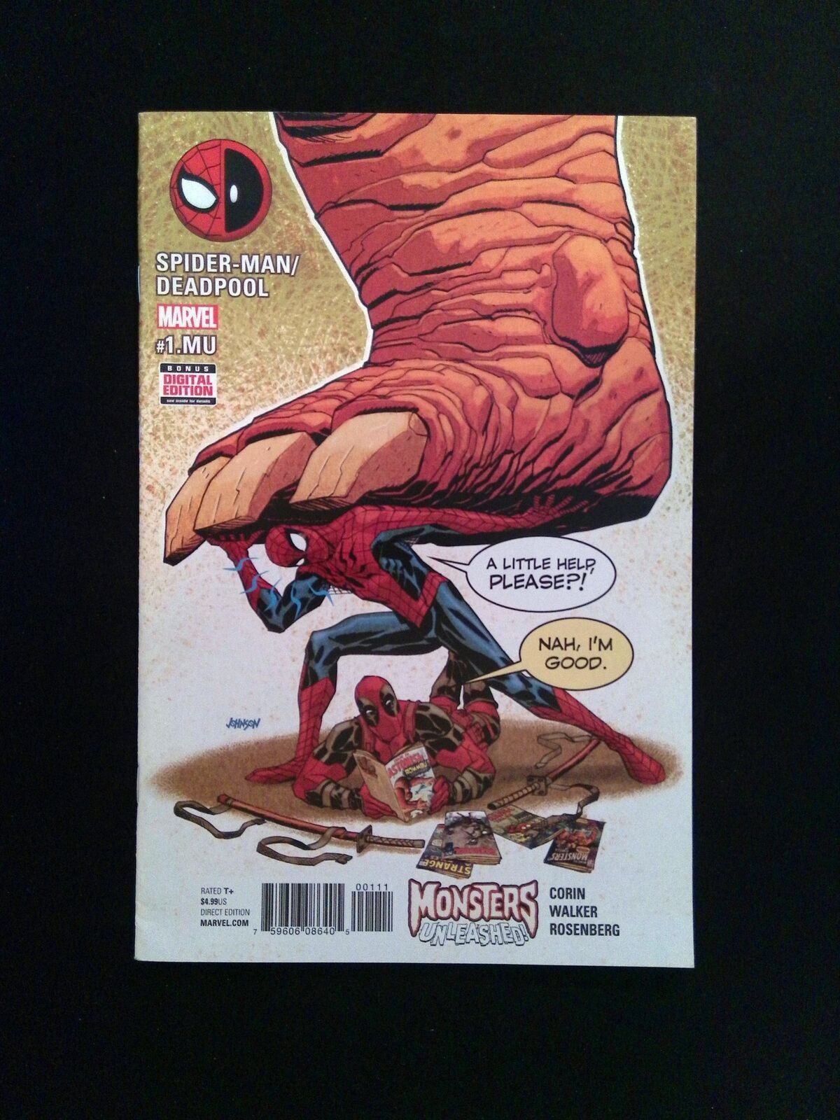 Spider-Man Deadpool #1.MU.A MARVEL Comics 2016 VF/NM JOHNSON VARIANT