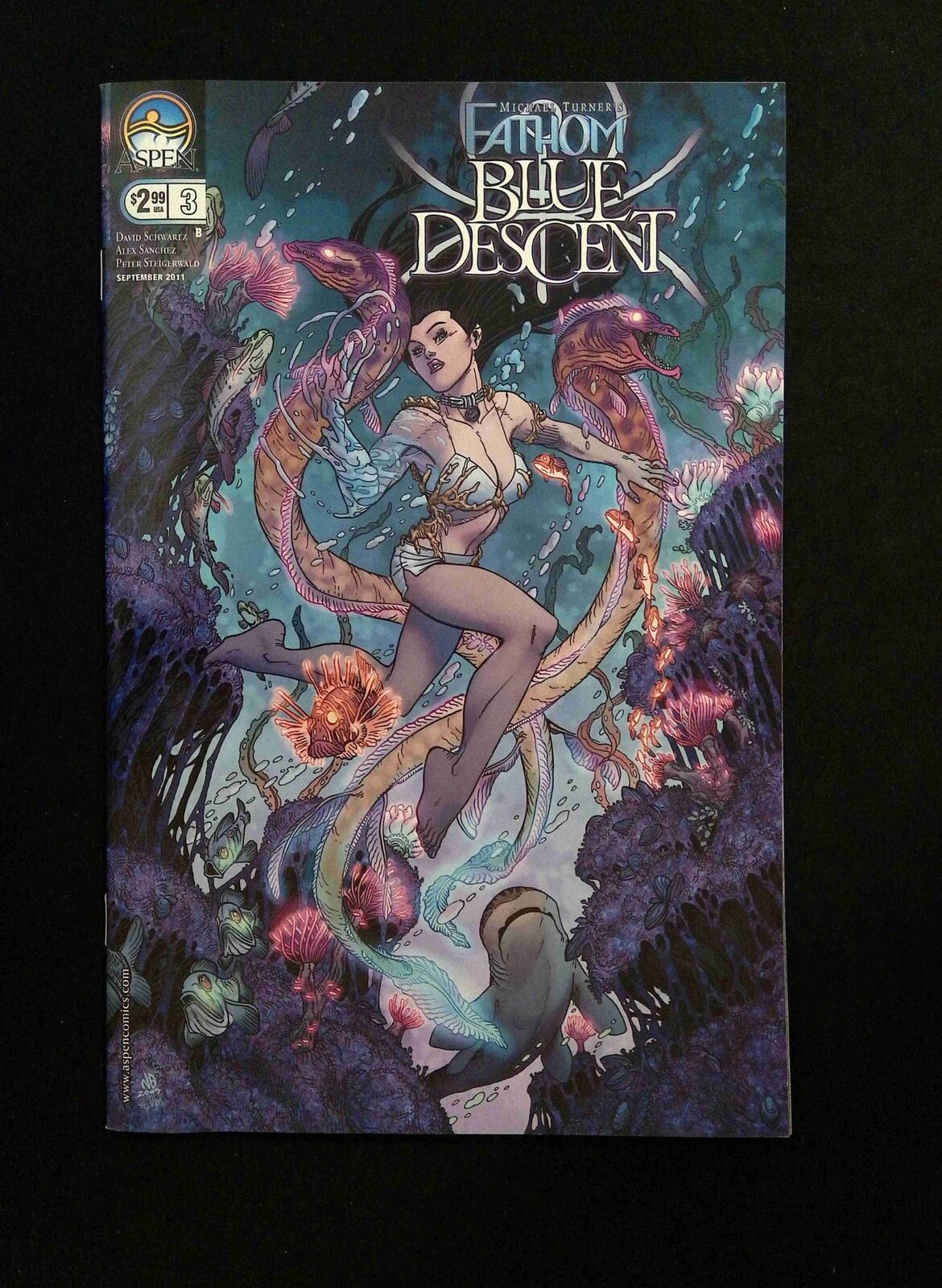 Fathom Blue Descent #3B ASPEN Comics 2011 NM+ BRADSHAW,SCHWARTZ,SANCHEZVARIANT