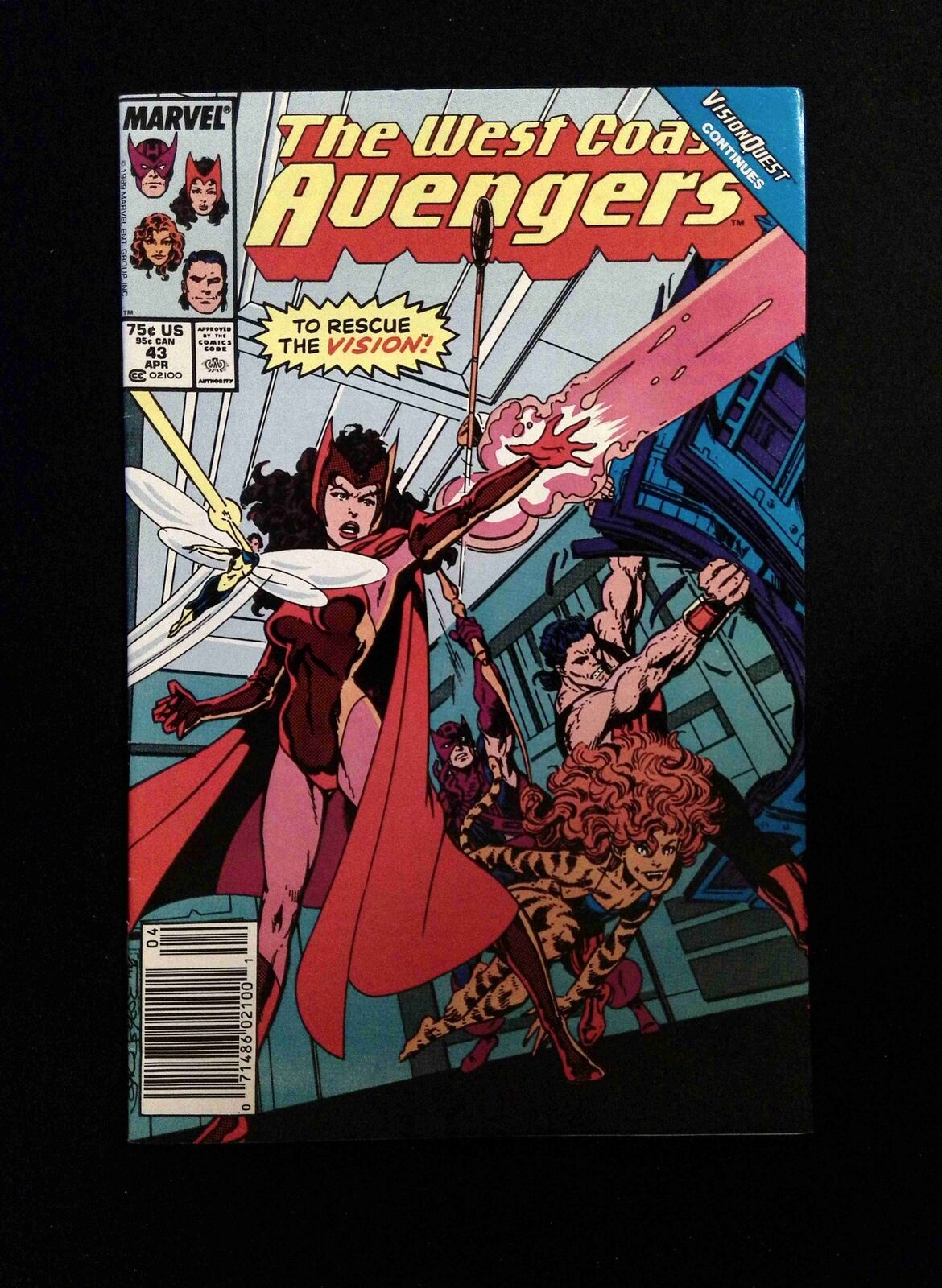 Avengers West Coast #43 MARVEL Comics 1988 VF NEWSSTAND