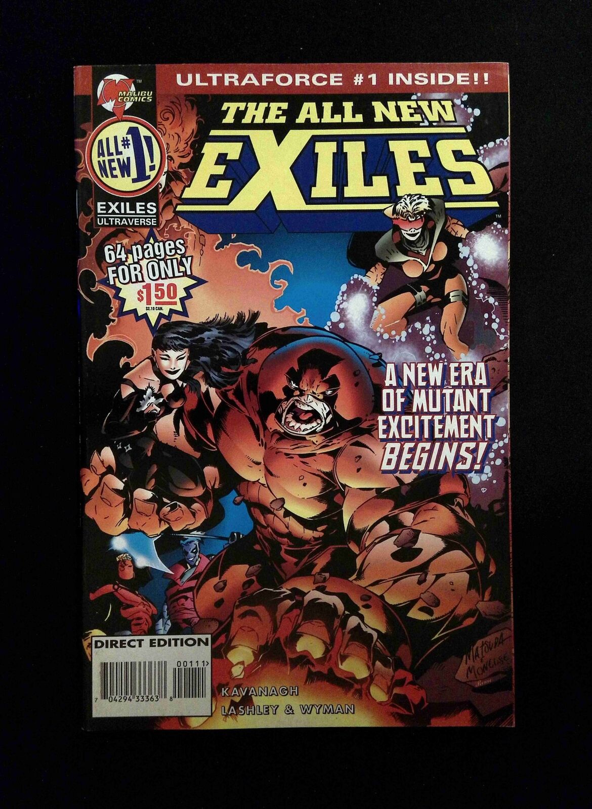 Exiles #1B (3RD SERIES) MALIBU Comics 1995 VF/NM Matsuda and Moncuse Variant