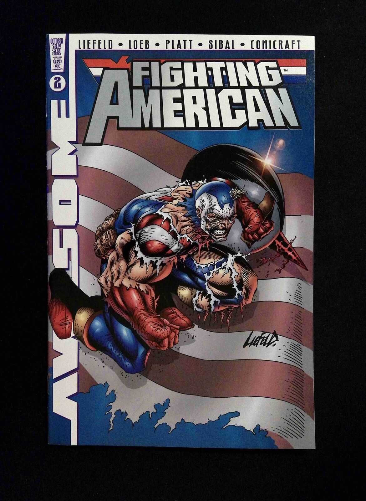 Fighting America #2 AWESOME Comics 1997 VF