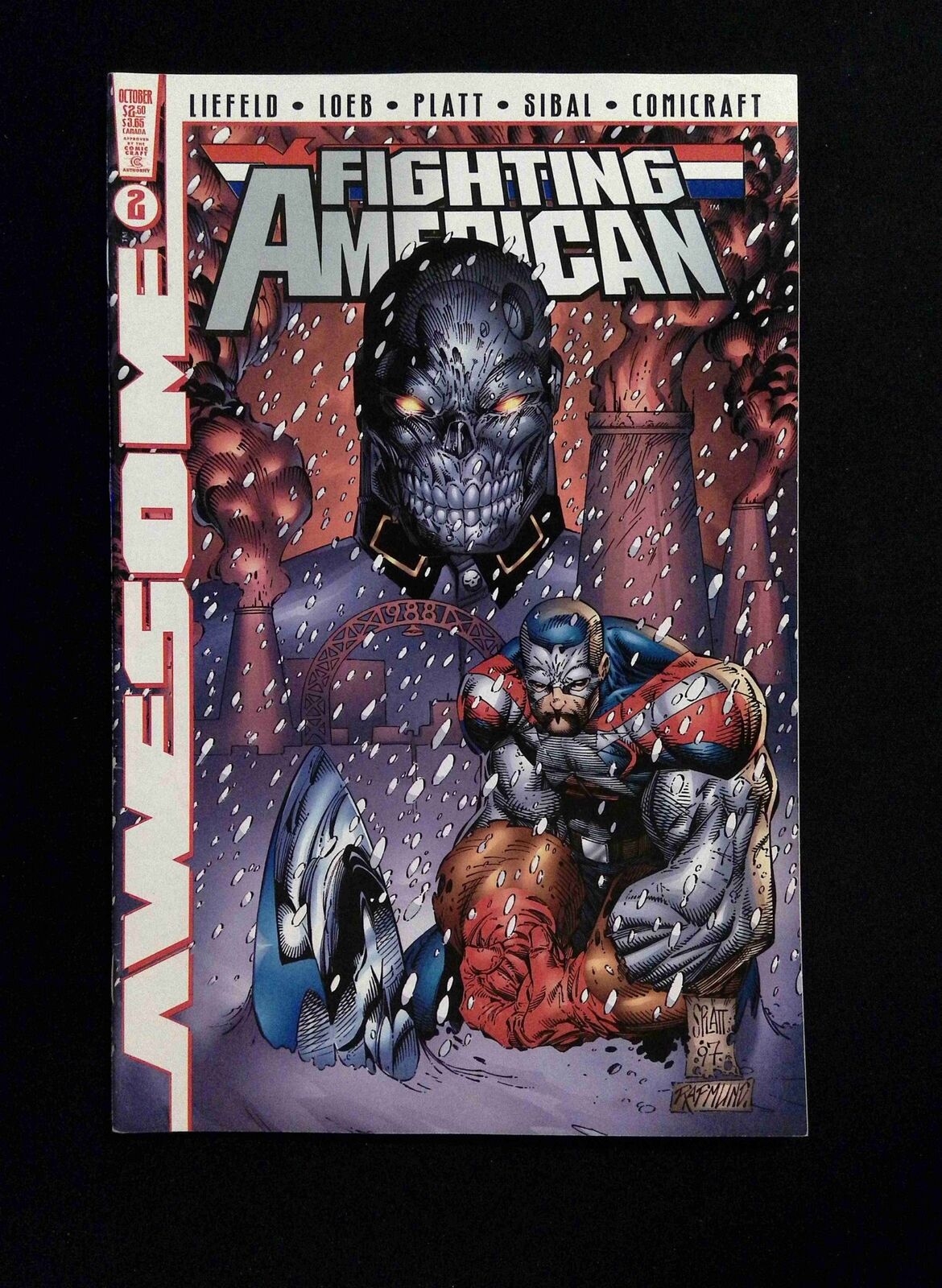 Fighting America #2B AWESOME Comics 1997 VF Platt and Rapmund Variant