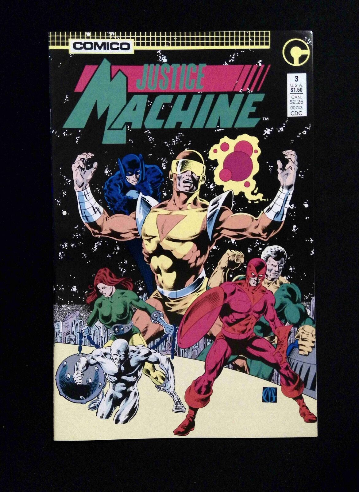 Justice Machine #3 COMICO Comics 1987 VF+