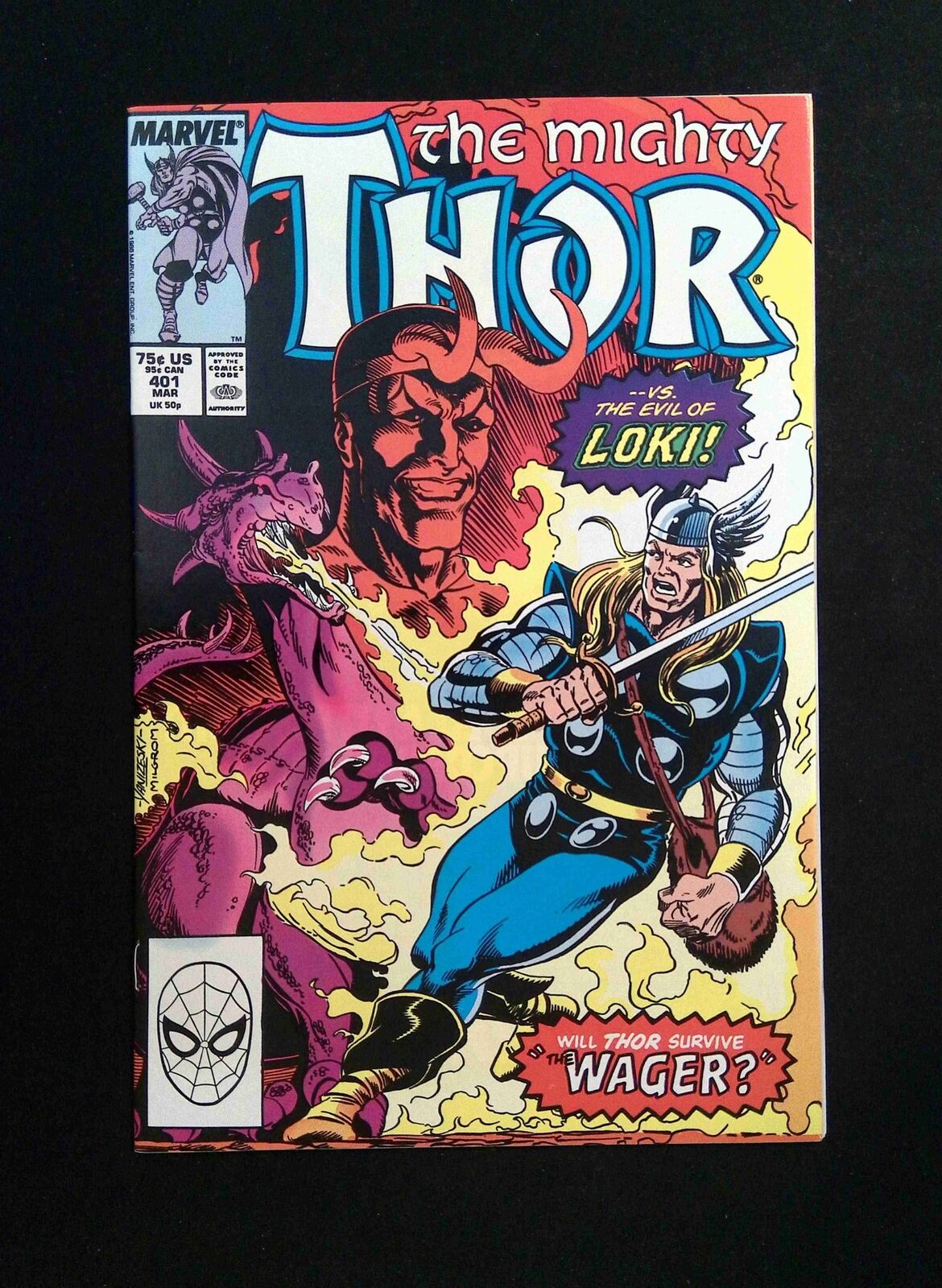 Thor #401 MARVEL Comics 1989 VF+