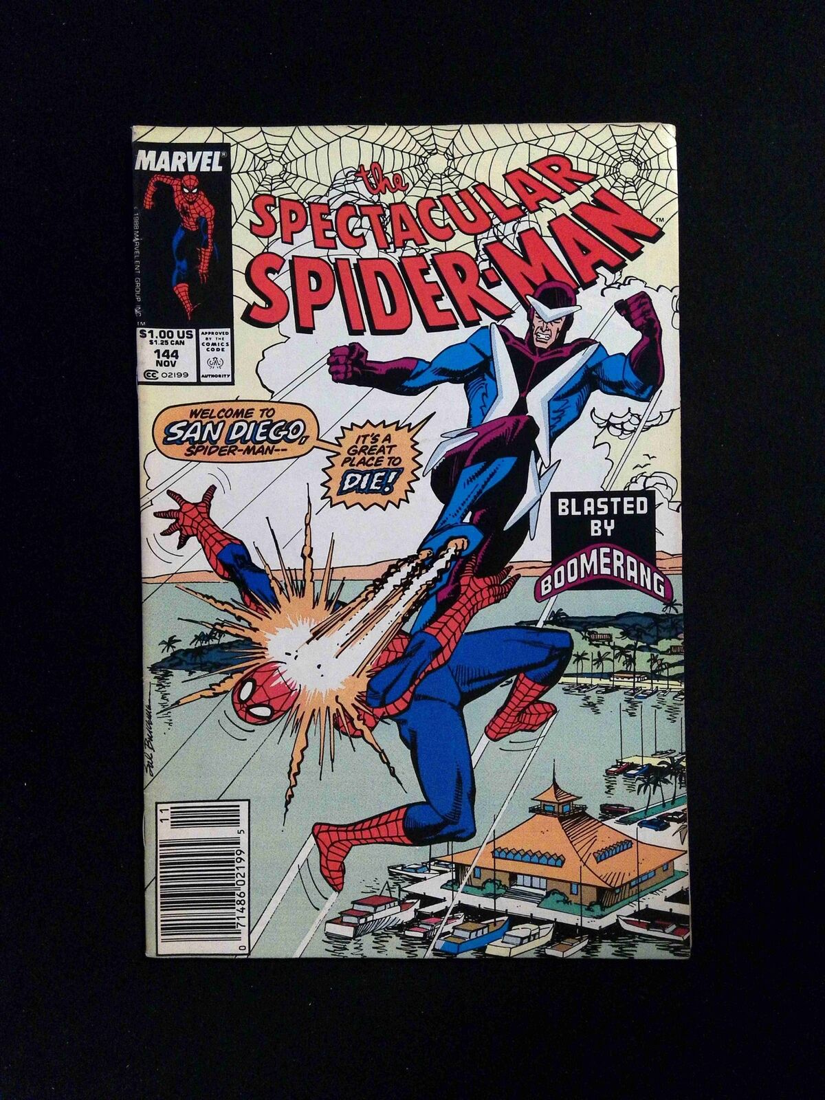 Spectacular Spider-Man #144 Marvel Comics 1988 FN Newsstand